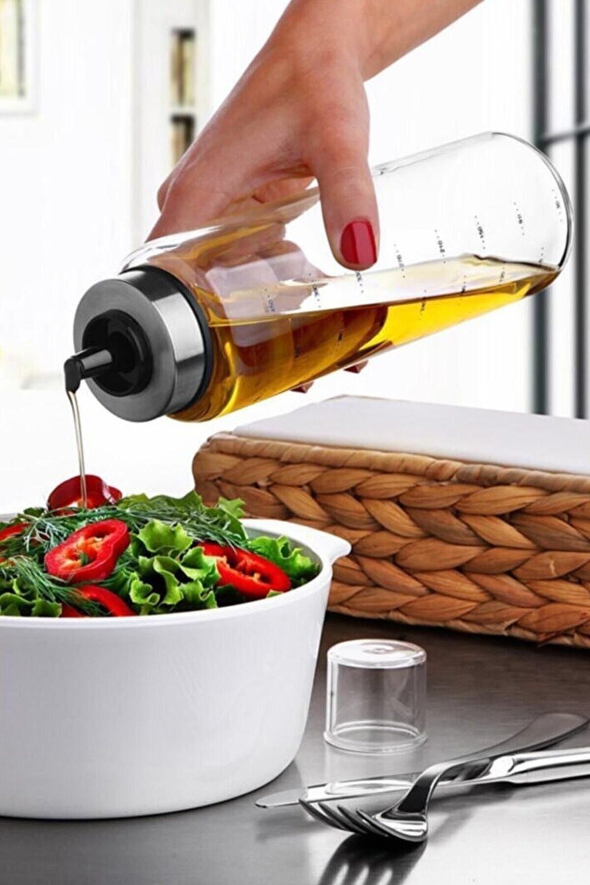 Mallicity Cambu 500 ml Borosilikat Damlatmaz Cam Yağlık