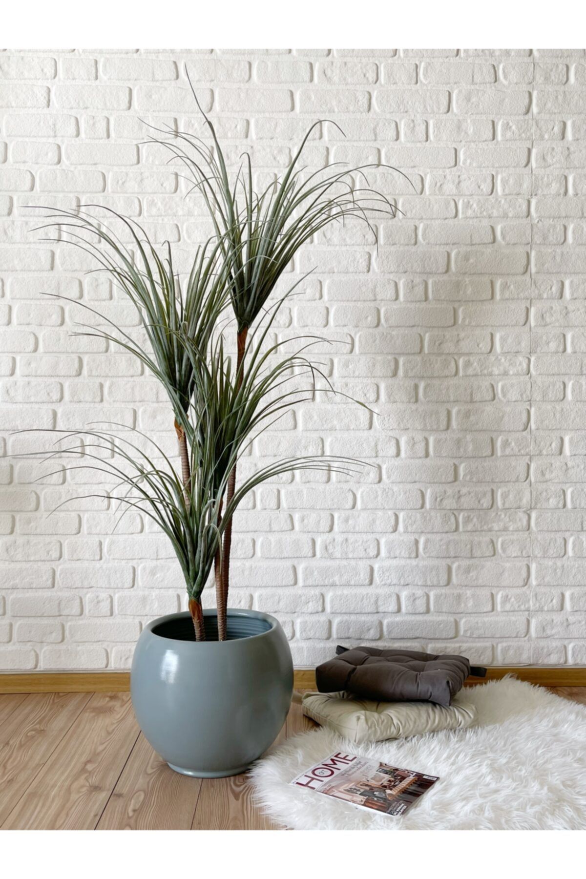 odka Küre Saksı Tabaklı 37cm Füme Renk