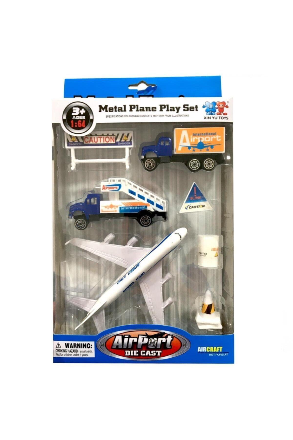 CanEm 1:64 8 Parça Aksesuarlı Die Cast Havaalanı Setleri