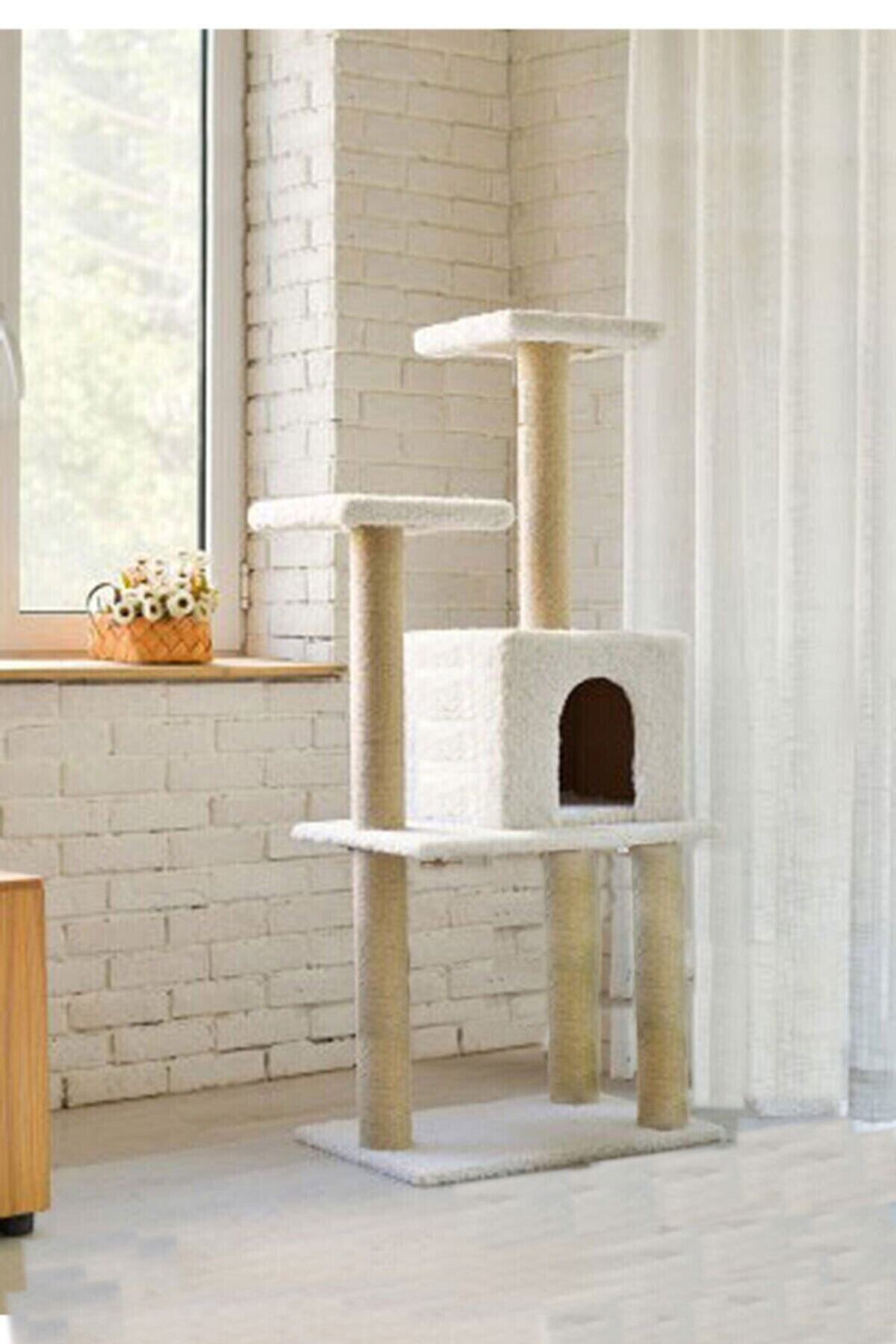 Turkuaz Tırmalama 0199 Katlı Kedi Evi Tırmalama
