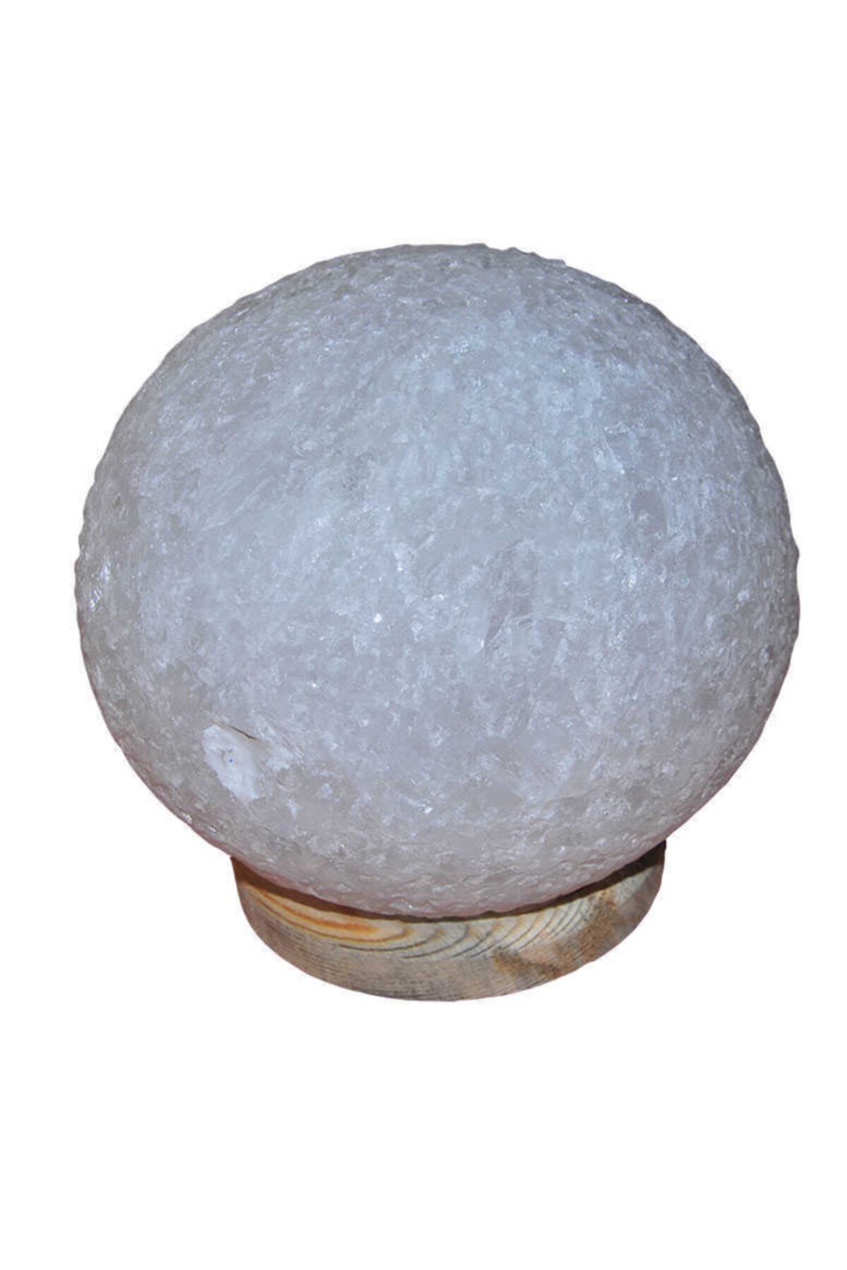 Simbastore Küre Şekilli Doğal Kaya Tuzu Lambası Kablolu Ampullü Beyaz 6-7 Kg
