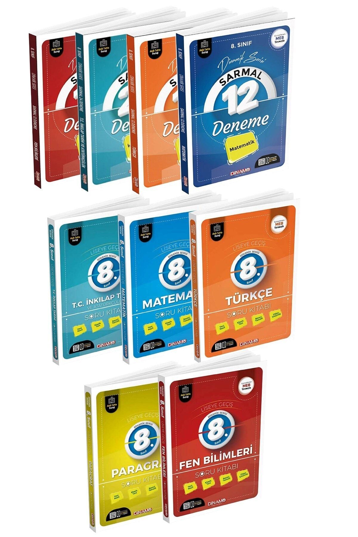 Dinamo Yayınları 2022 8. Sınıf Sarmal Denemeler Ve Soru Bankaları Set 9 Kitap