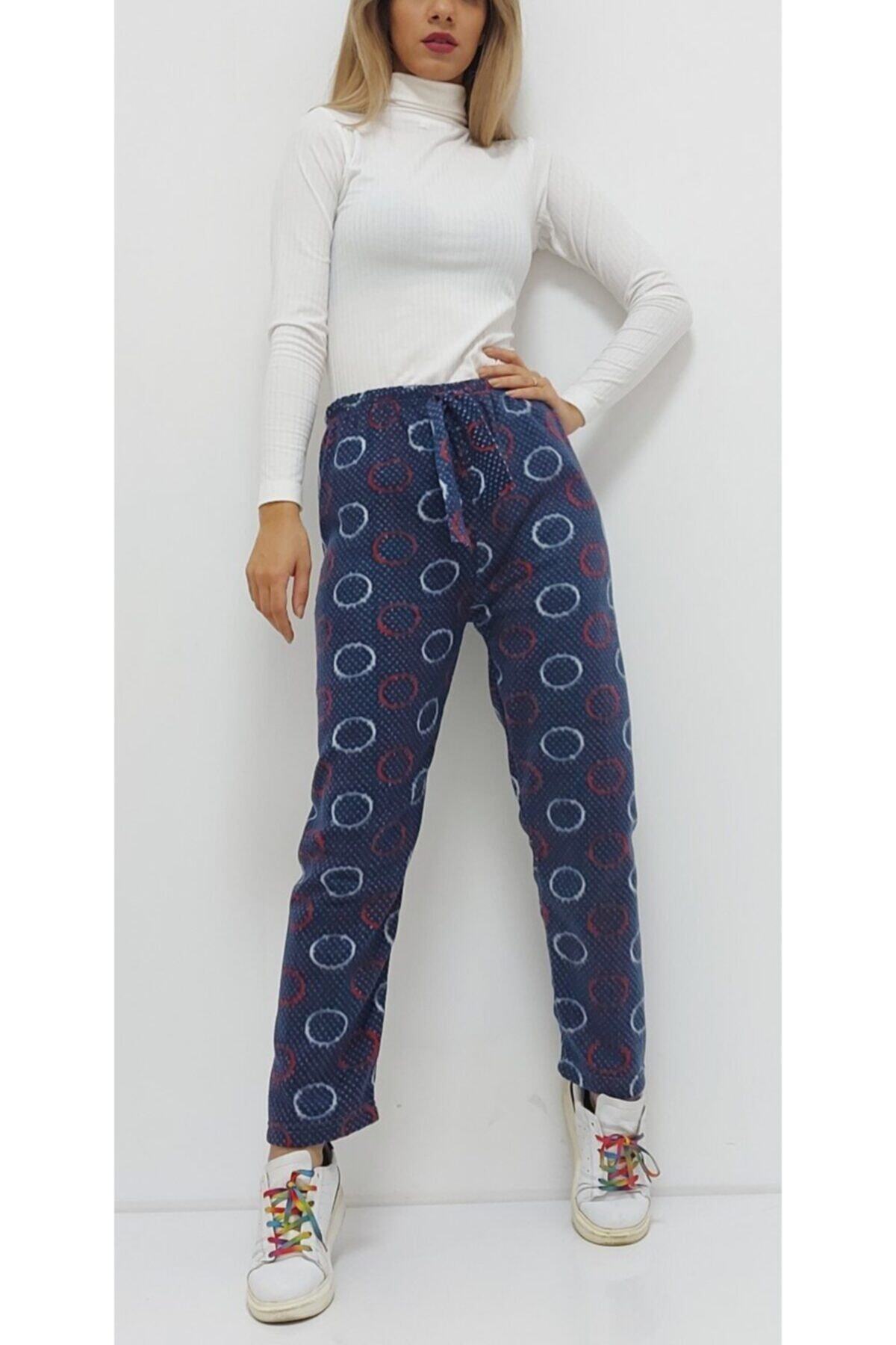 colezium Desenli Pijama Altı Lacivert