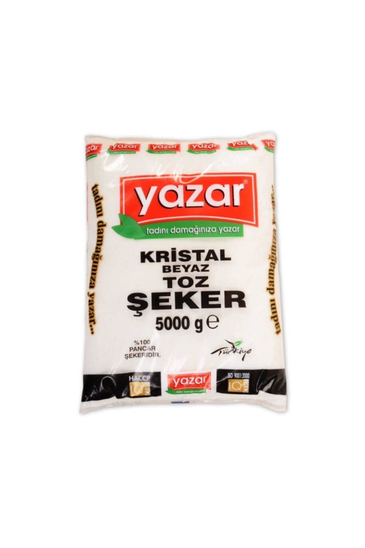 YAZAR YAZAR TOZ ŞEKER KRiSTAL 5000 GR X 2 PKT= 10 KG