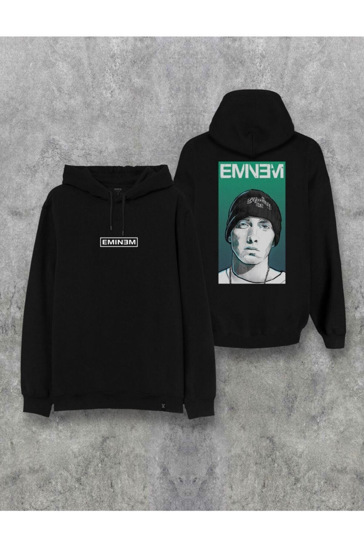 Darkia Eminem Ön Sırt Baskılı Kapşonlu Özel Tasarım Hoodie