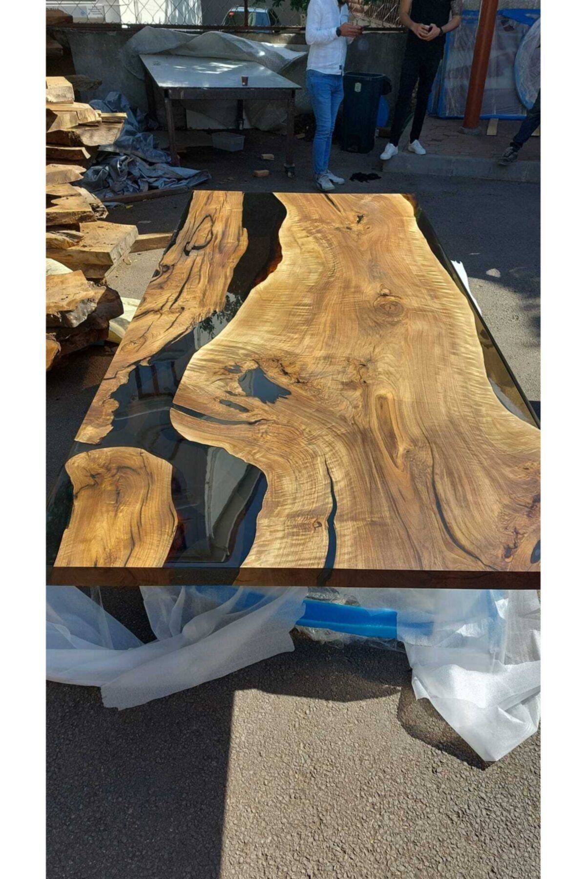 hitteknoloji Ceviz Ağacı Lüx Epoksi Masa 250×110cm