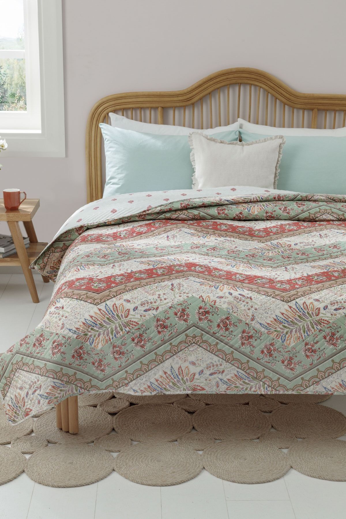 English Home New Boho Tek Kişilik Çok Amaçlı Örtü 160x220 Cm Kırmızı