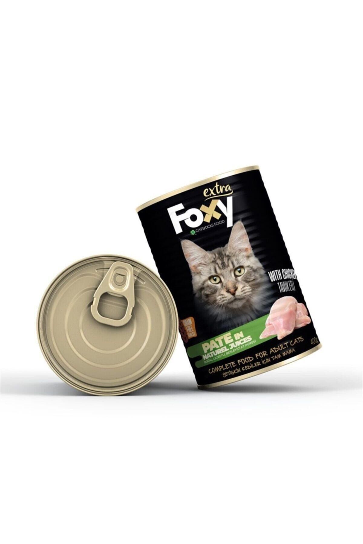 Foxy Ezme Yetişkin Kedi Tavuk Etli Konserve 400 Gr 12'li