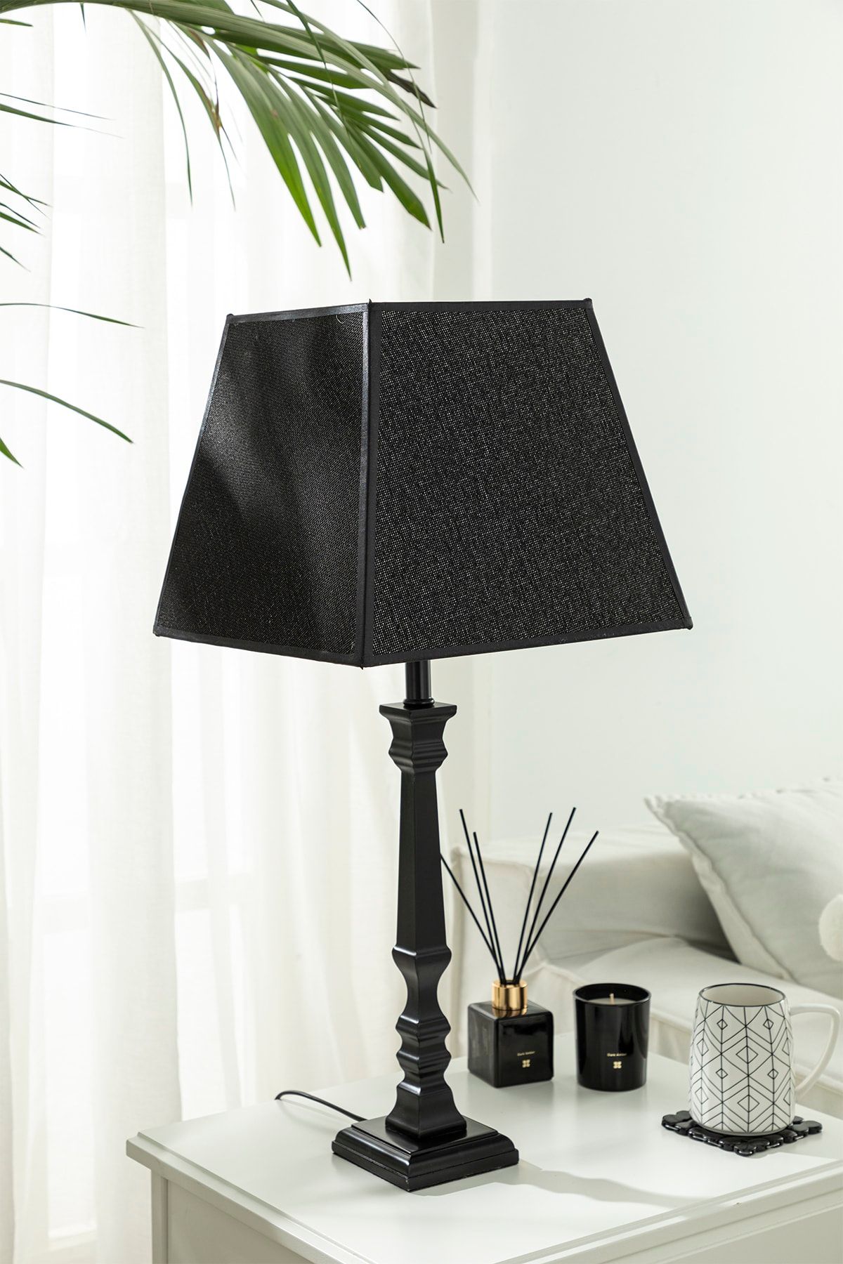 English Home Andrea Abajur 40 Cm Siyah