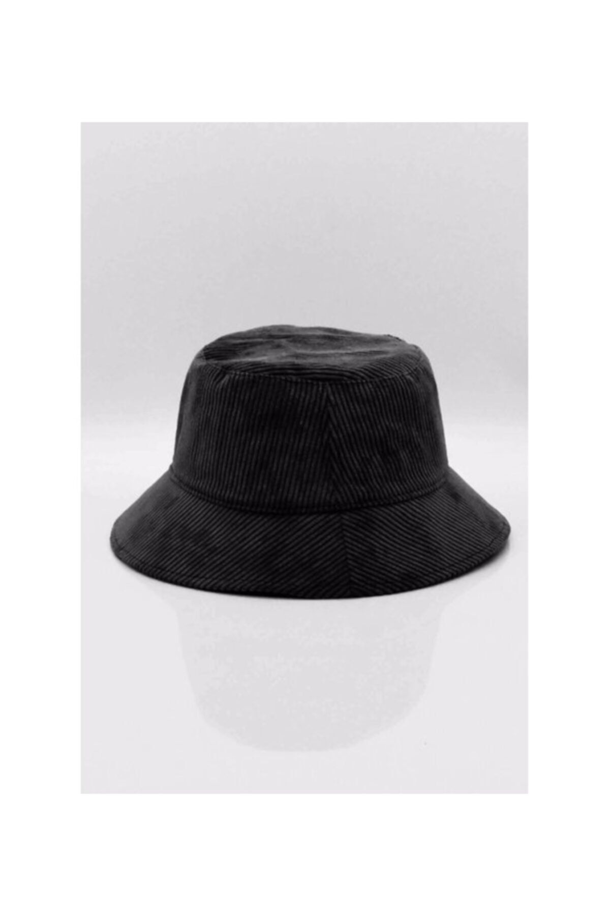 DEĞİŞİM AKSESUAR Düz Siyah Kadife Kova Şapka / Balıkçı Şapka / Bucket Şapka Hat
