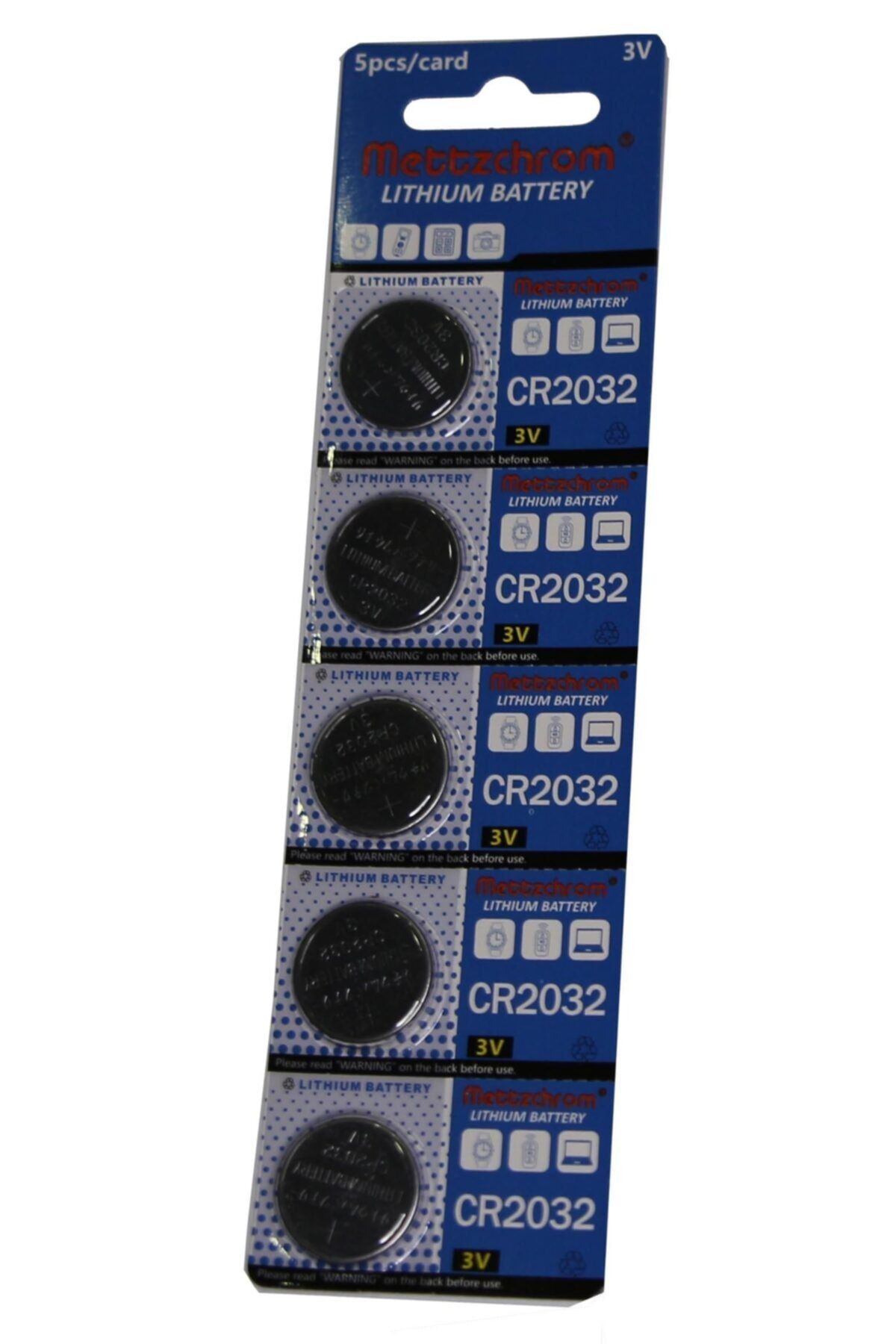 Mettzchrom Cr 2032 Cr2032 3v Şeker Ölçüm Cihazı Pili Bios Anakart Pili 5 Li
