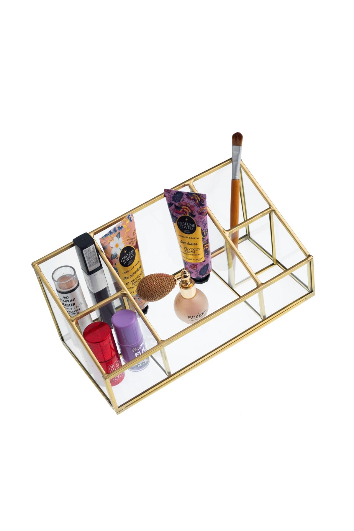 izmirteraryumkonsept 5 Bölmeli Gold Pirinç Organizer