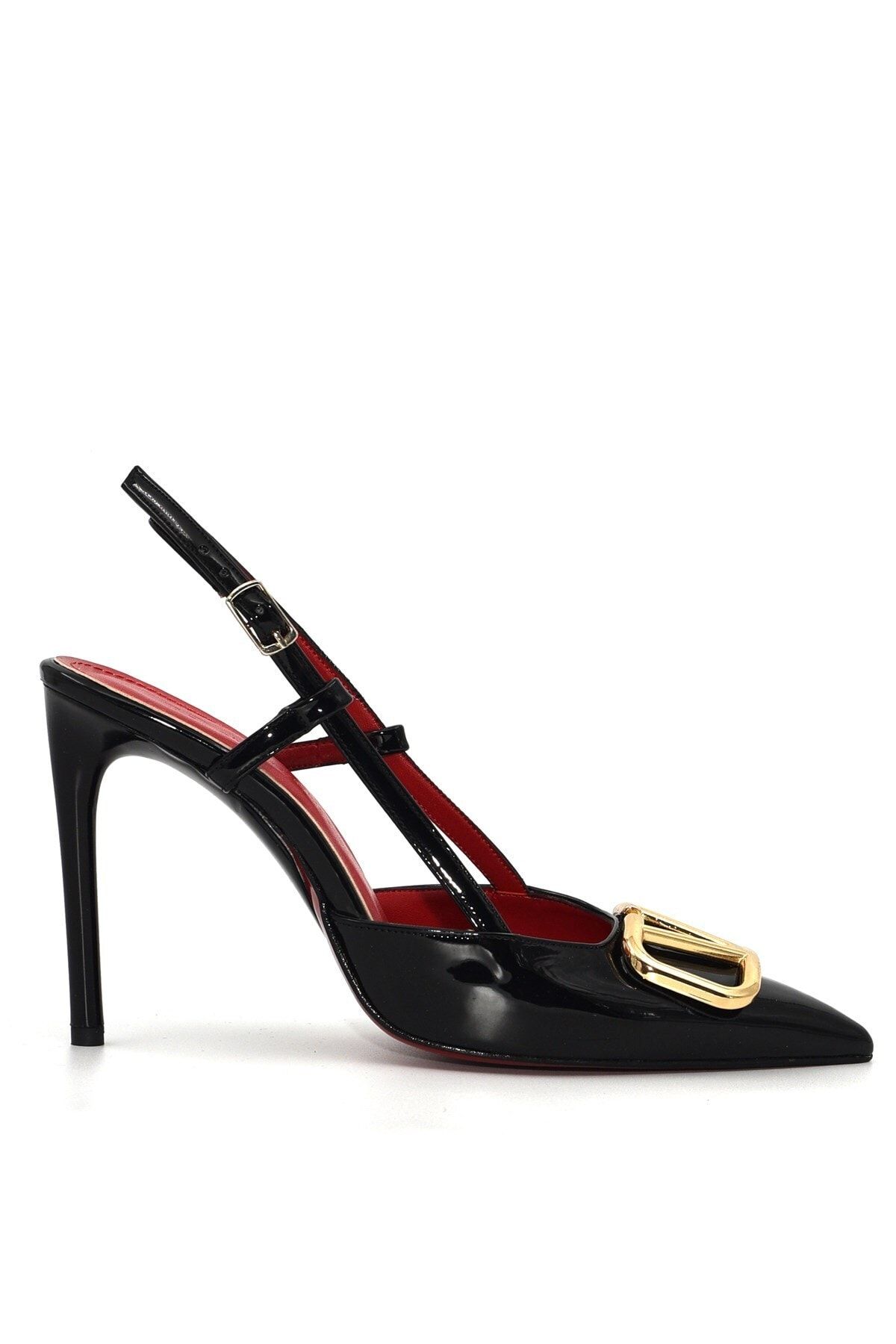 Giydim Gidiyor Kadın Siyah Gold Wish Stiletto