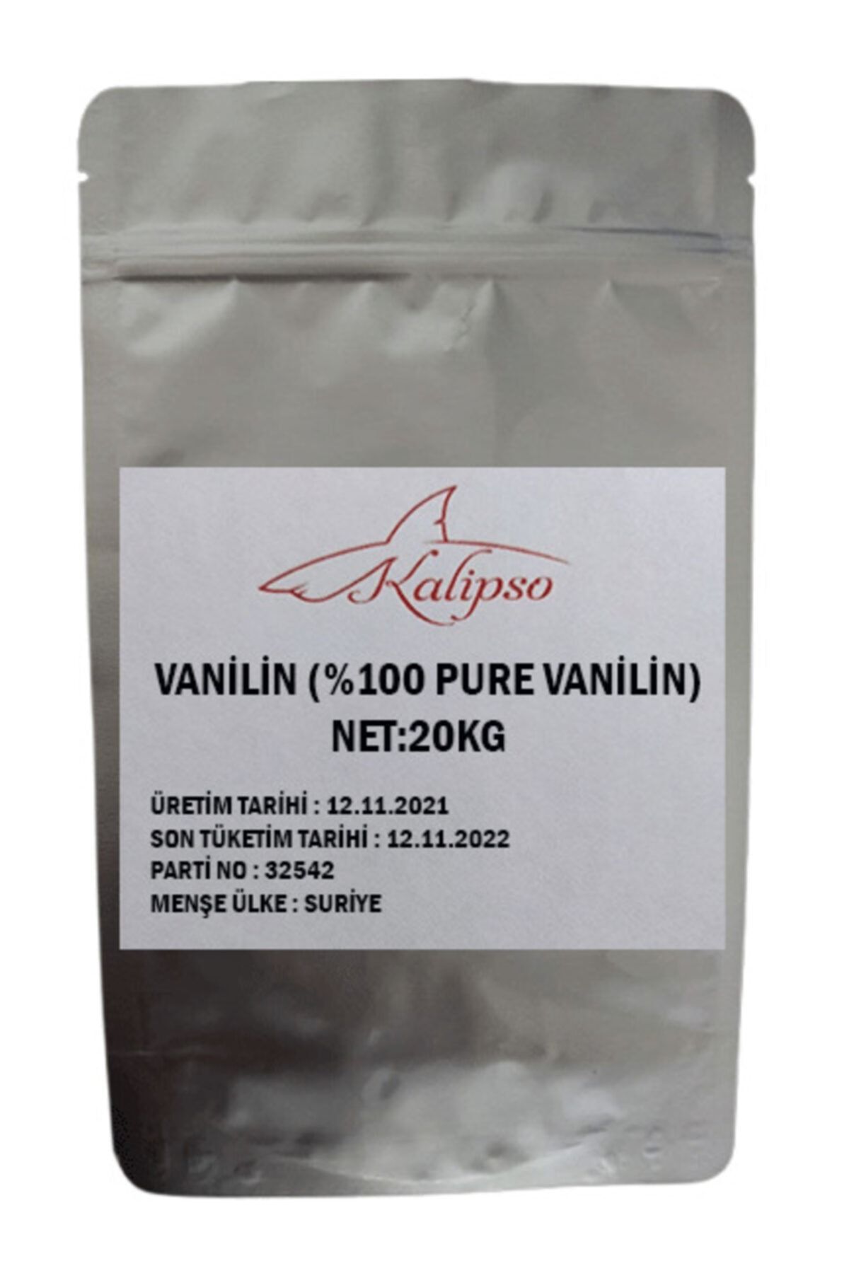 Kalipso Kimya Vanilin (%100 Pure Vanilin) 20 Kg