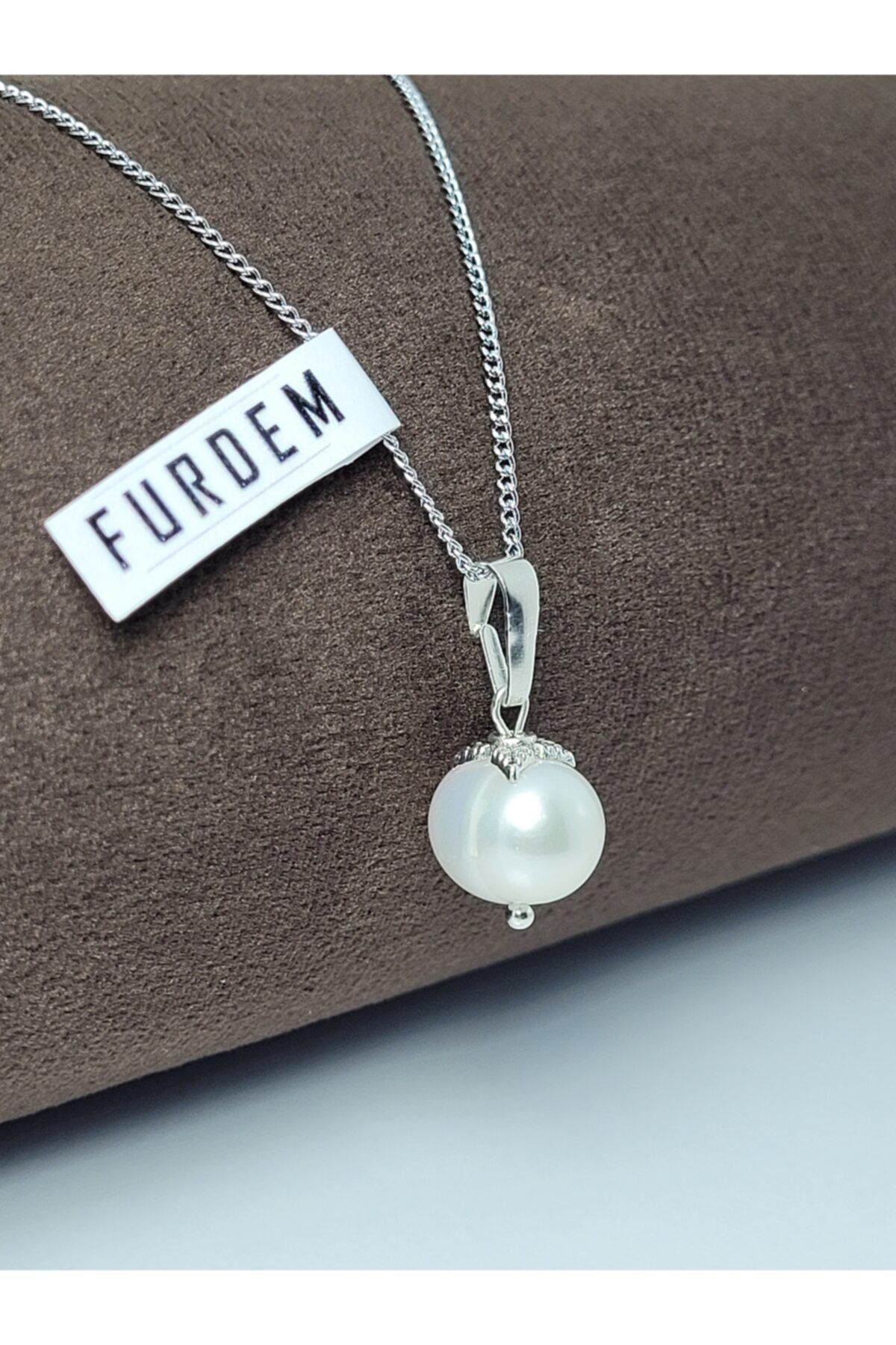 Furdem Inci Kolye (kültür Incisi) 45cm Gümüş Kaplama Zincirli