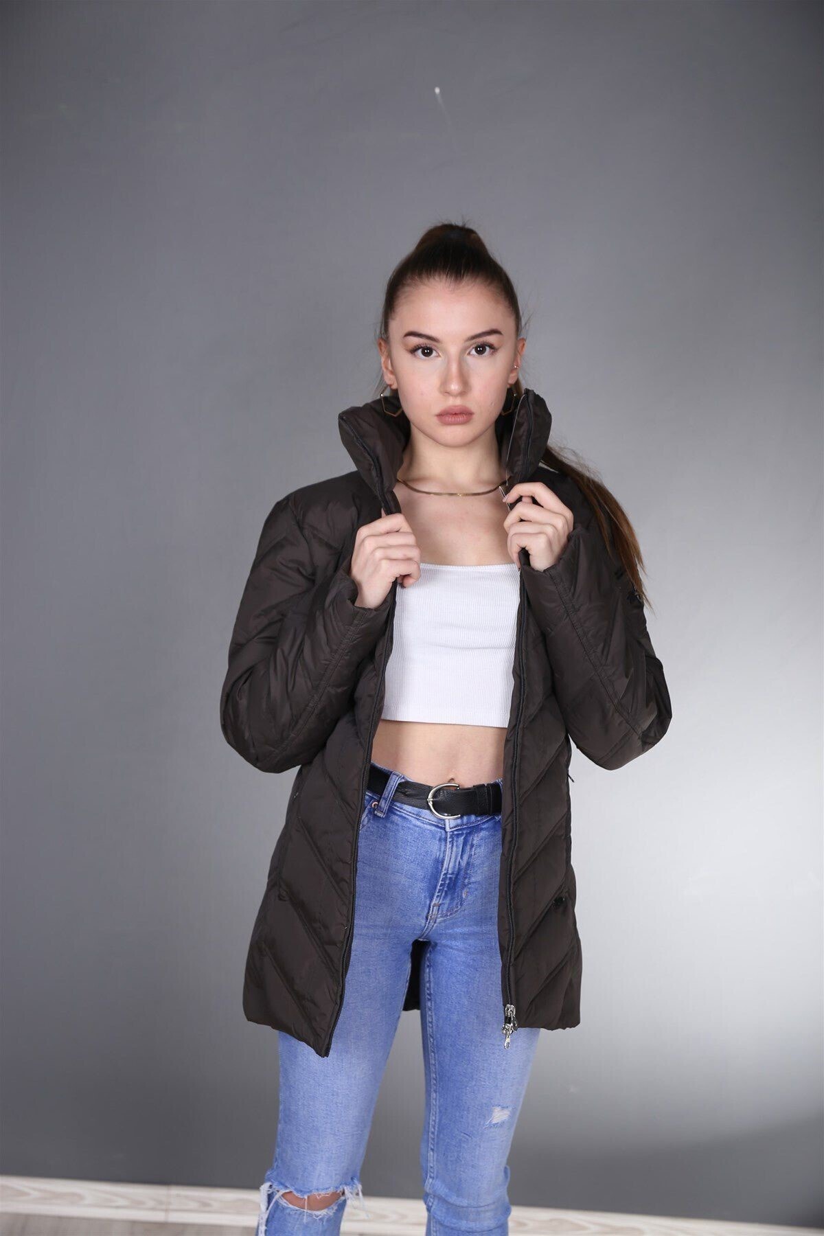 Lotto Jacket Fıll Wılma - Kadın Kahve Uzun Mont - L5666
