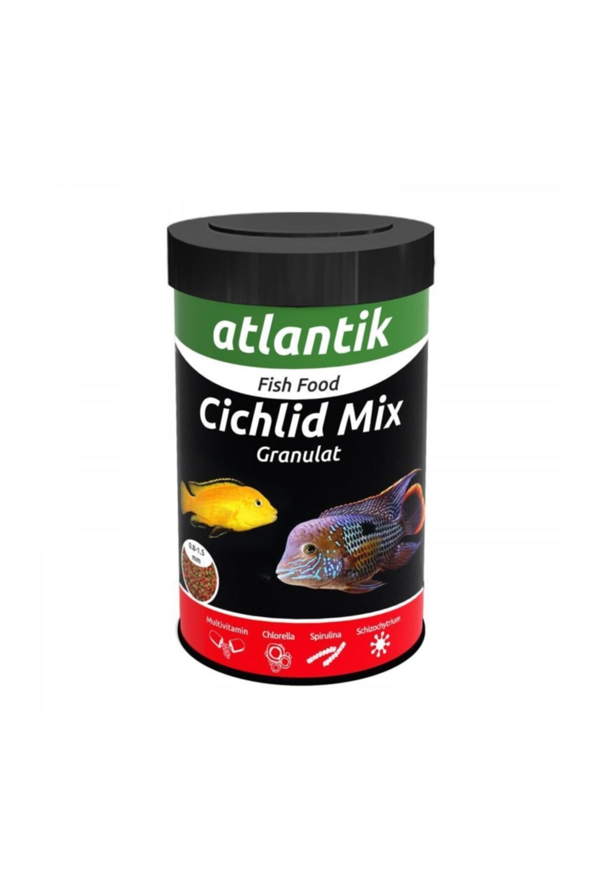 ATLANTİK Cichlid Mix Granulat Kova Balık Yemi 250 Ml