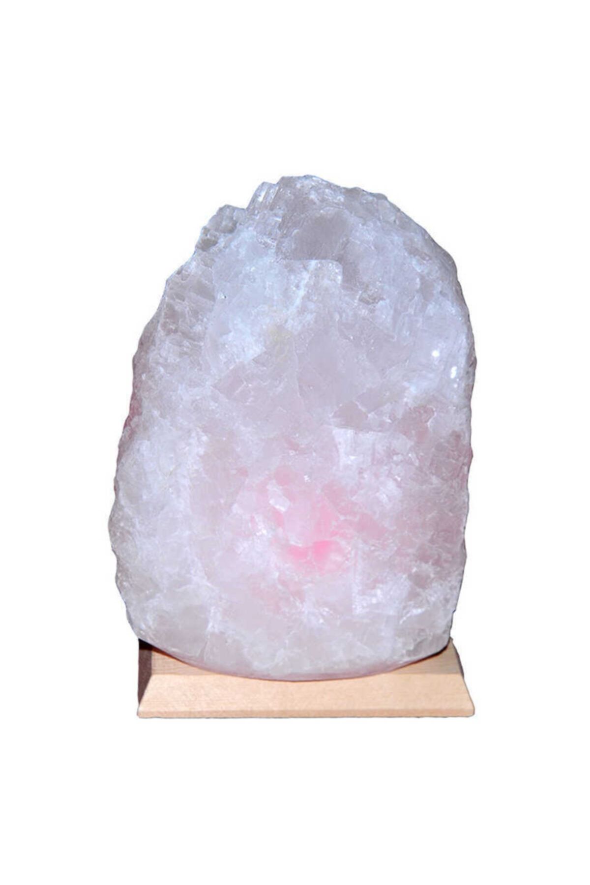 Simbastore Doğal Kristal Kaya Tuzu Lambası Çankırı Kablolu Ampullü Beyaz 8-9 Kg