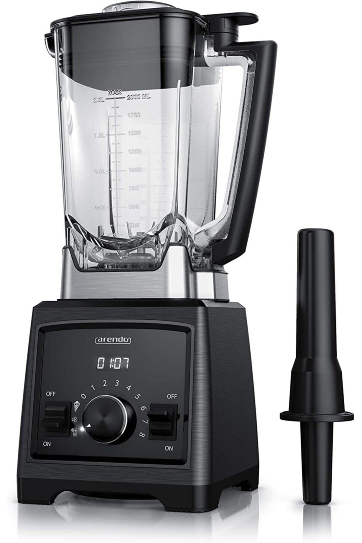 Arendo 722304699722 Power Blender 2000 W Karıştırma Kabı Paslanmaz Çelik 2 litre Siyah