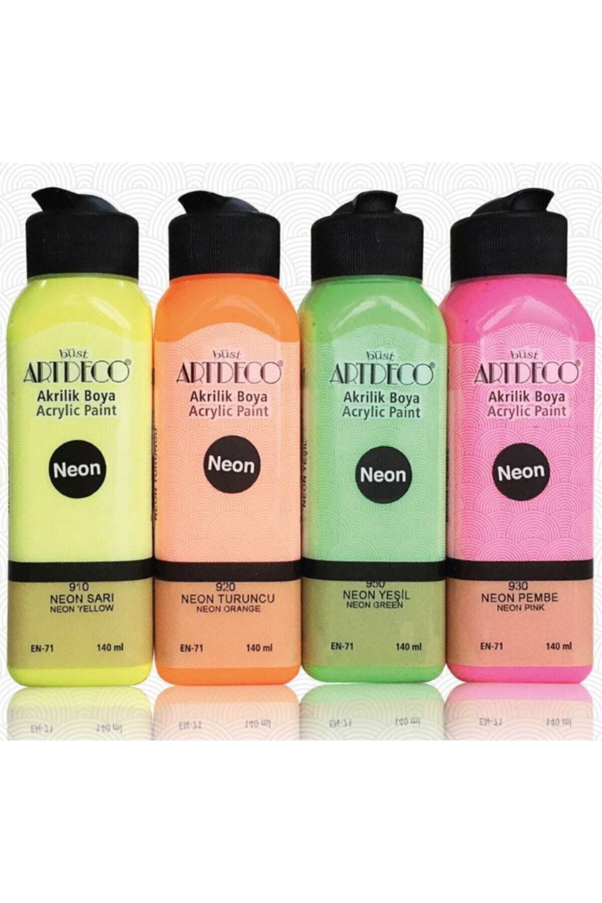 Artdeco Neon Akrilik Boya 140 Ml X 4 Fosforlu Renk