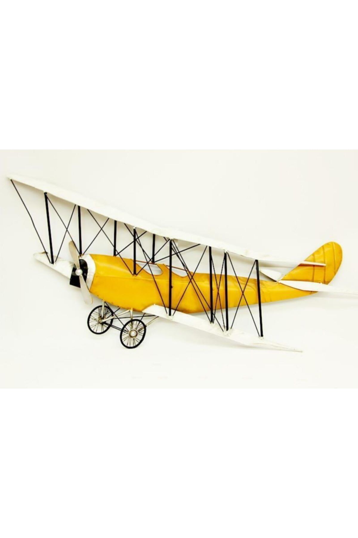 Dreamsshop Uçak Pano Sarı Vintage Dekoratif Ev Ofis Hediyelik
