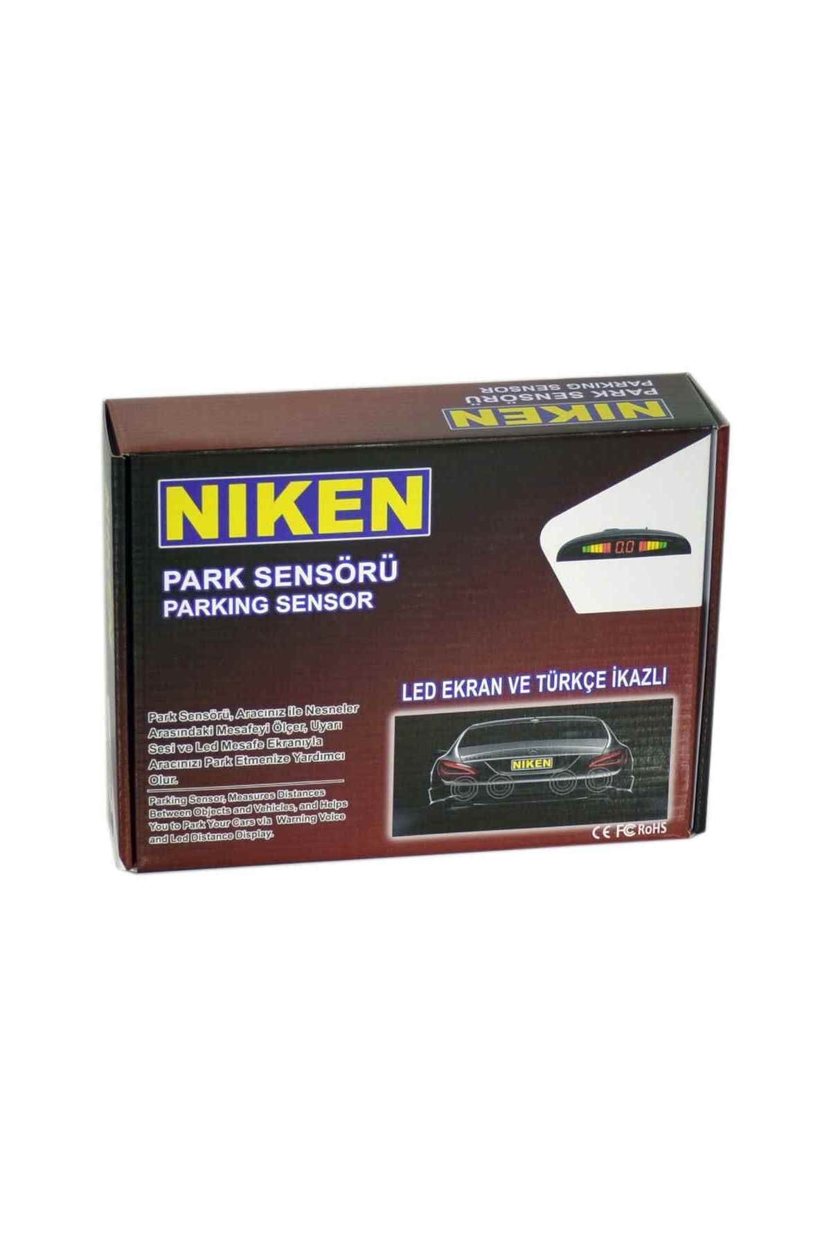 Niken Led Ekranlı Türkçe İkazlı Beyaz Park Sensörü
