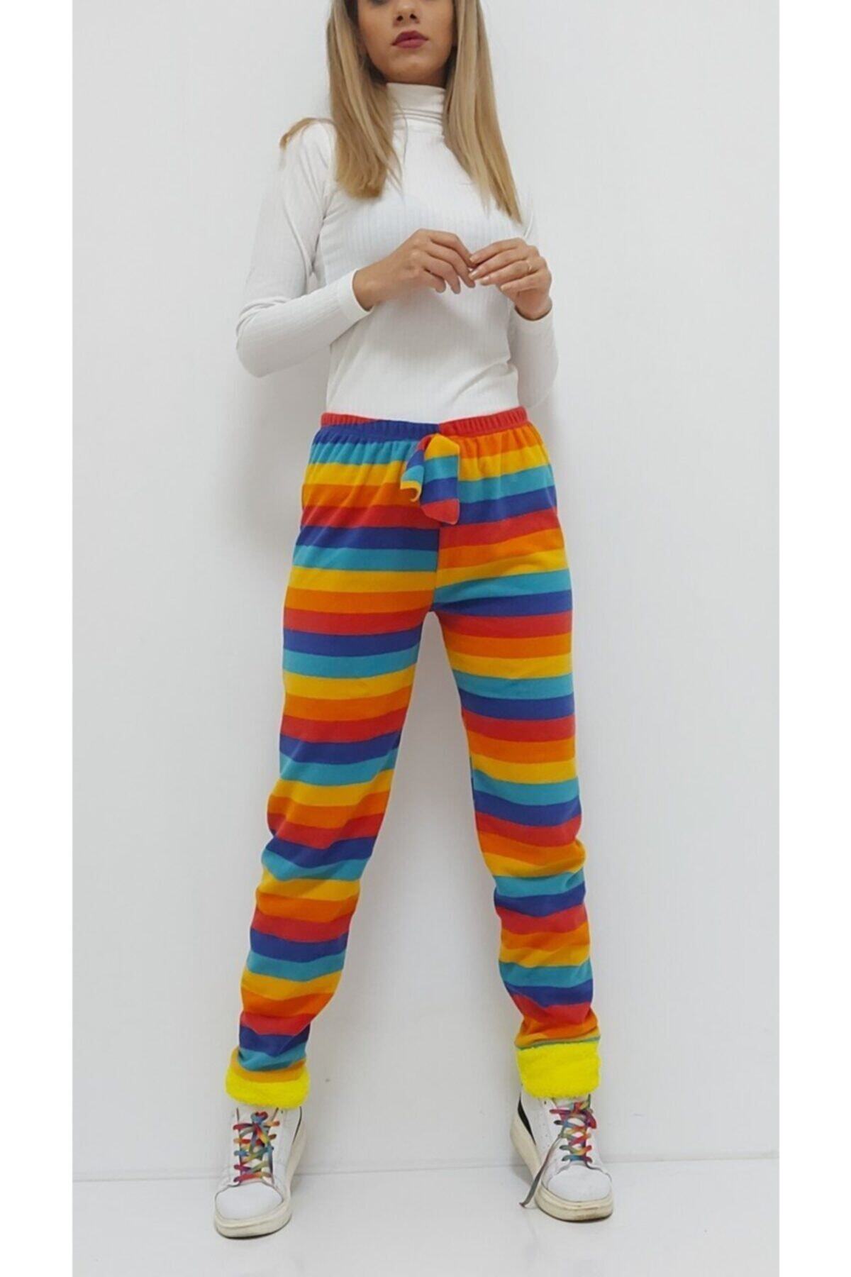 colezium Paçası Polar Pijama Altı Renkli
