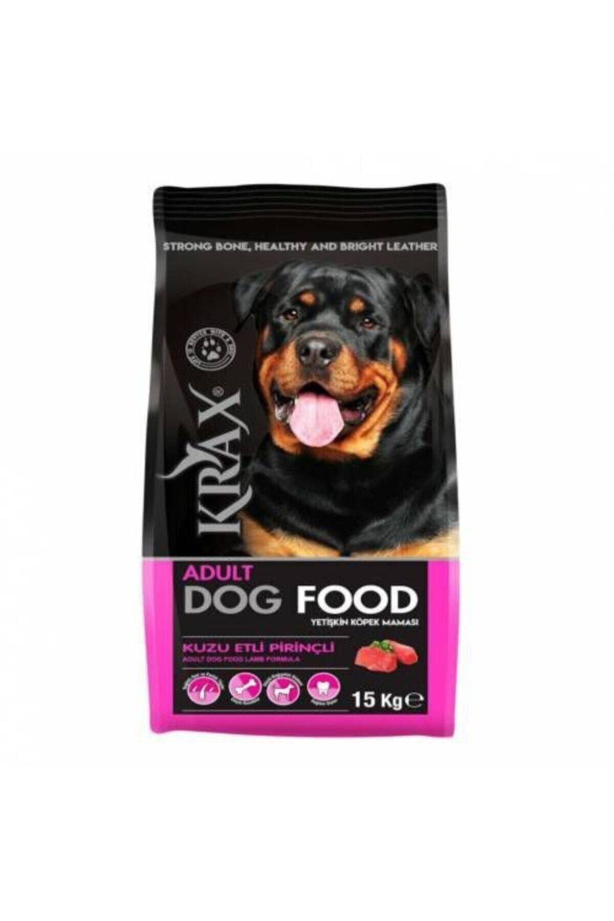 Krax Kuzu Etli Pirinçli Yetişkin Köpek Maması 15 Kg