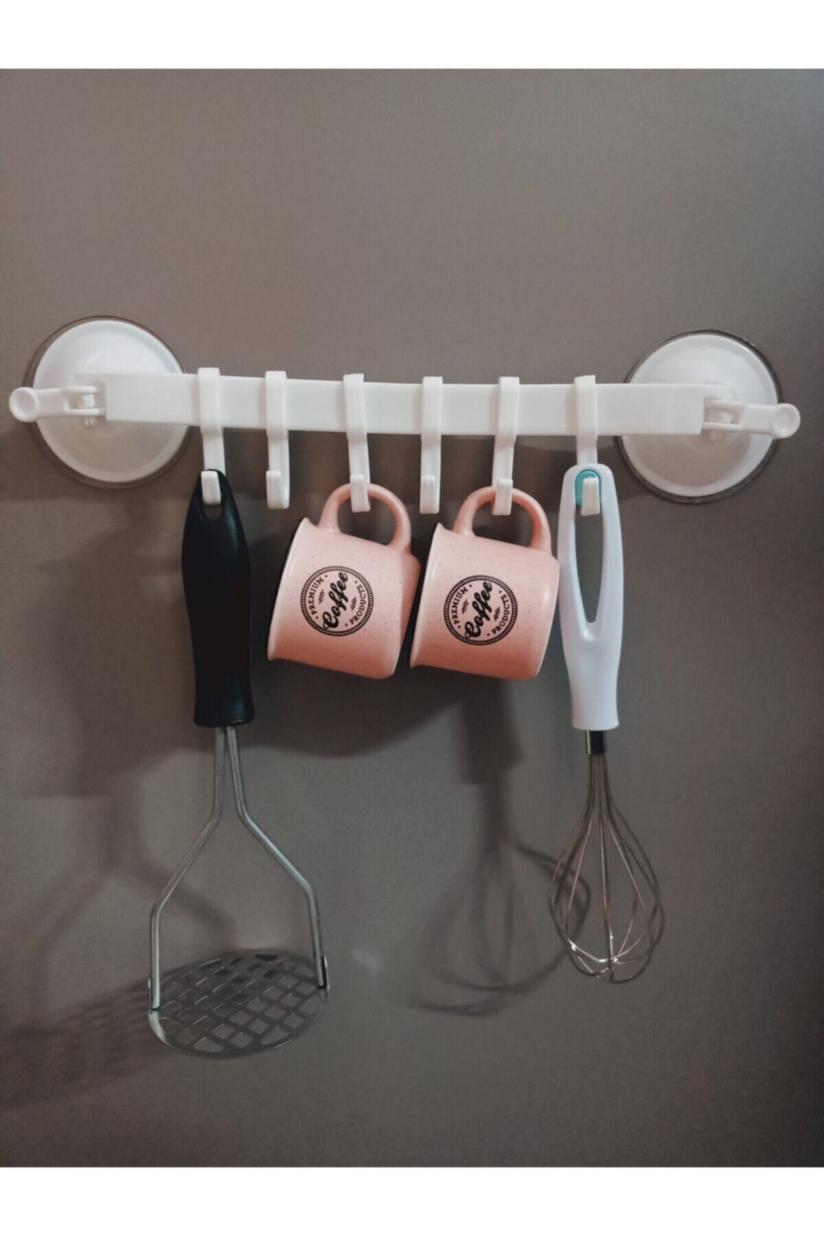 NEWSTORE Çok Amaçlı Pratik Vakumlu Banyo Mutfak Askılığım M,6