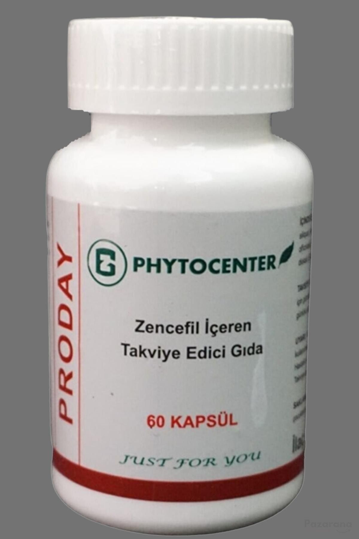 PHYTOCENTER Proday 60 Kapsül Zencefil Içeren Takviye Edici Gıda Bitkisel Takviye Gıda Takviyesi