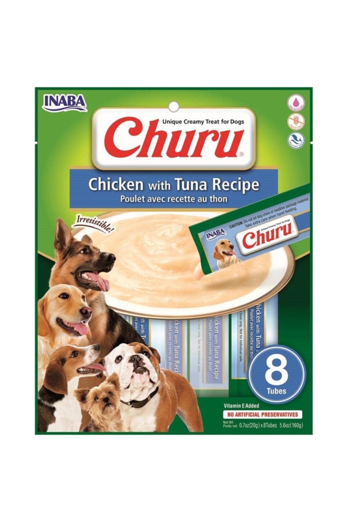 Inaba Churu Ton Balıklı ve Tavuklu Tamamlayıcı Köpek Ödül Maması 8 X 20 gr