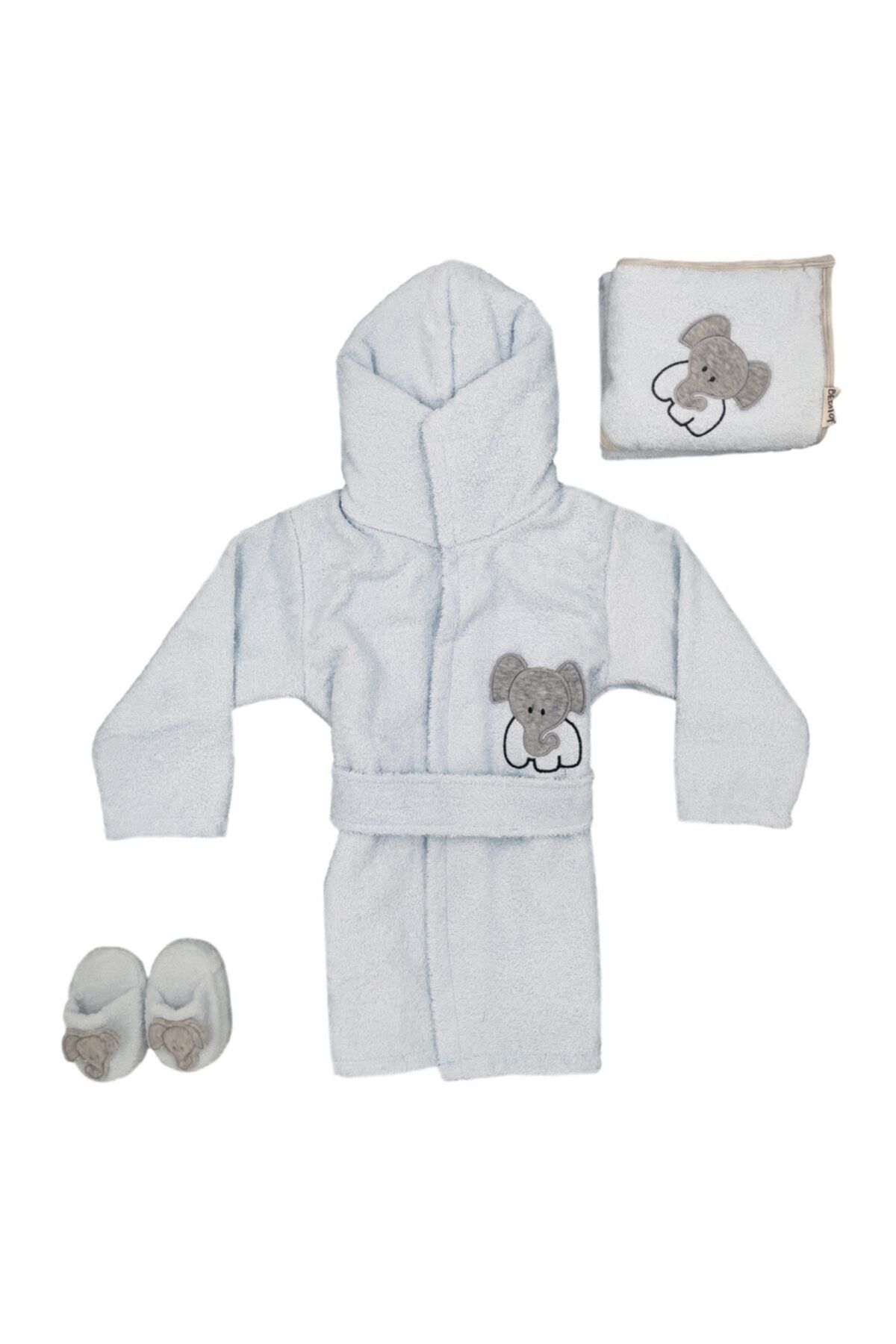 Bebitof Fil Bebek Bornoz Seti 30036