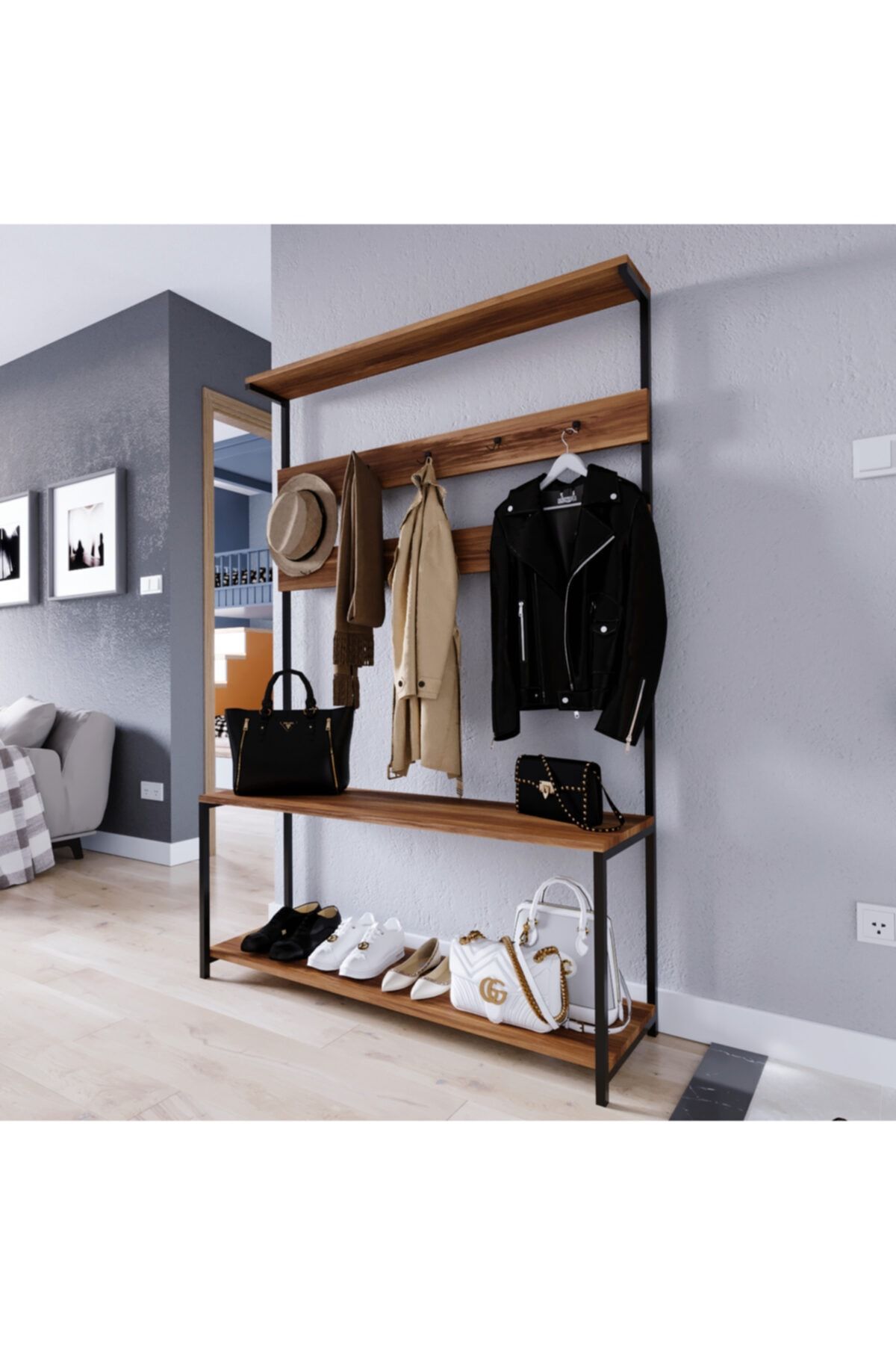 Fupe Shop Beatrix Portmanto Ceviz 120 X 180 X 40