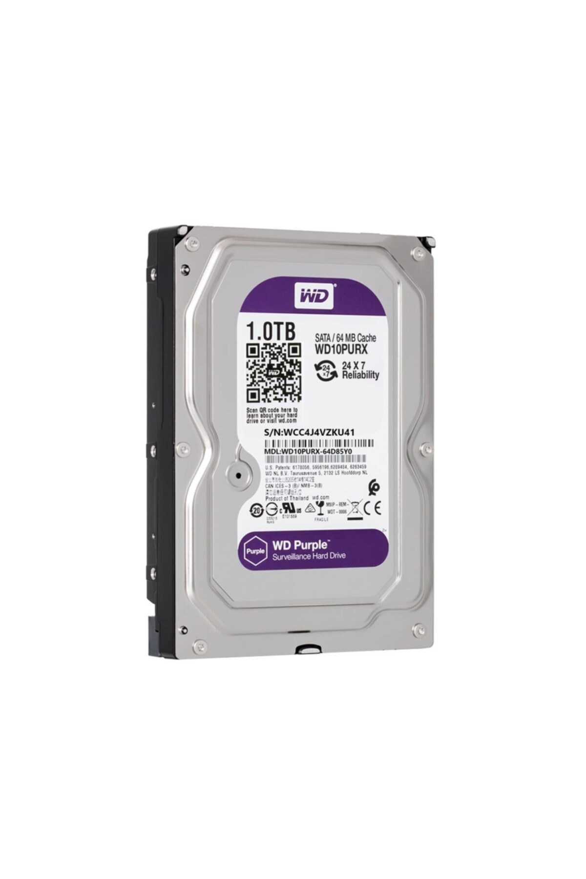 Western Harddisk 1tb 7/24 Purple Dijital