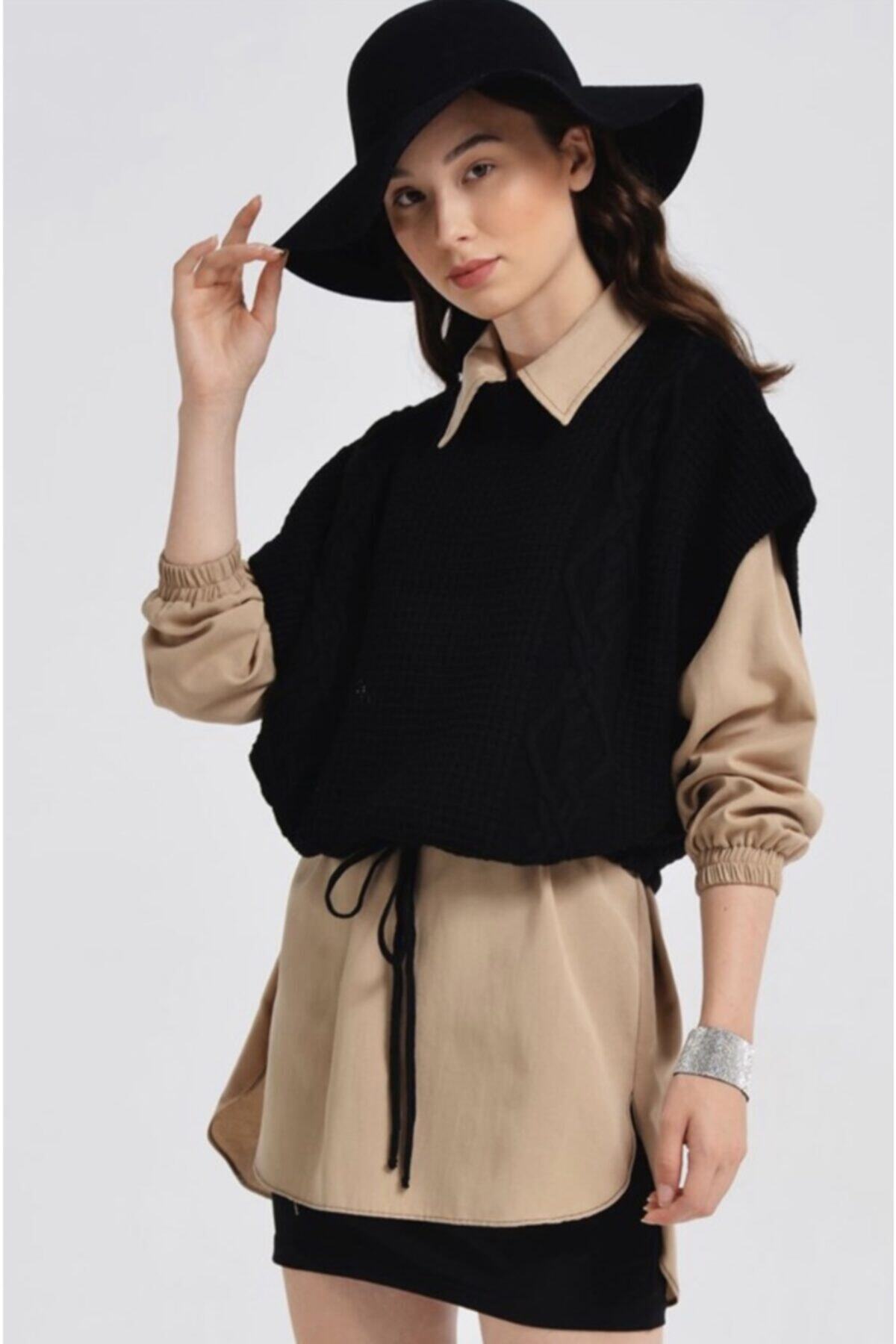 uranusmia Kadın Dokuma Detaylı Süveter