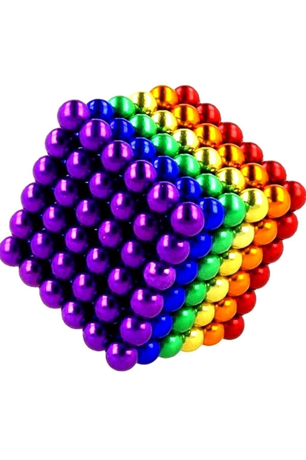 BST BRANDSHOPPİNGTR Neocube 5mm 216 Parça Neodyum Mıknatıs Hobi Seti, 3d Manyetik Puzzle 6 Karışık Renk
