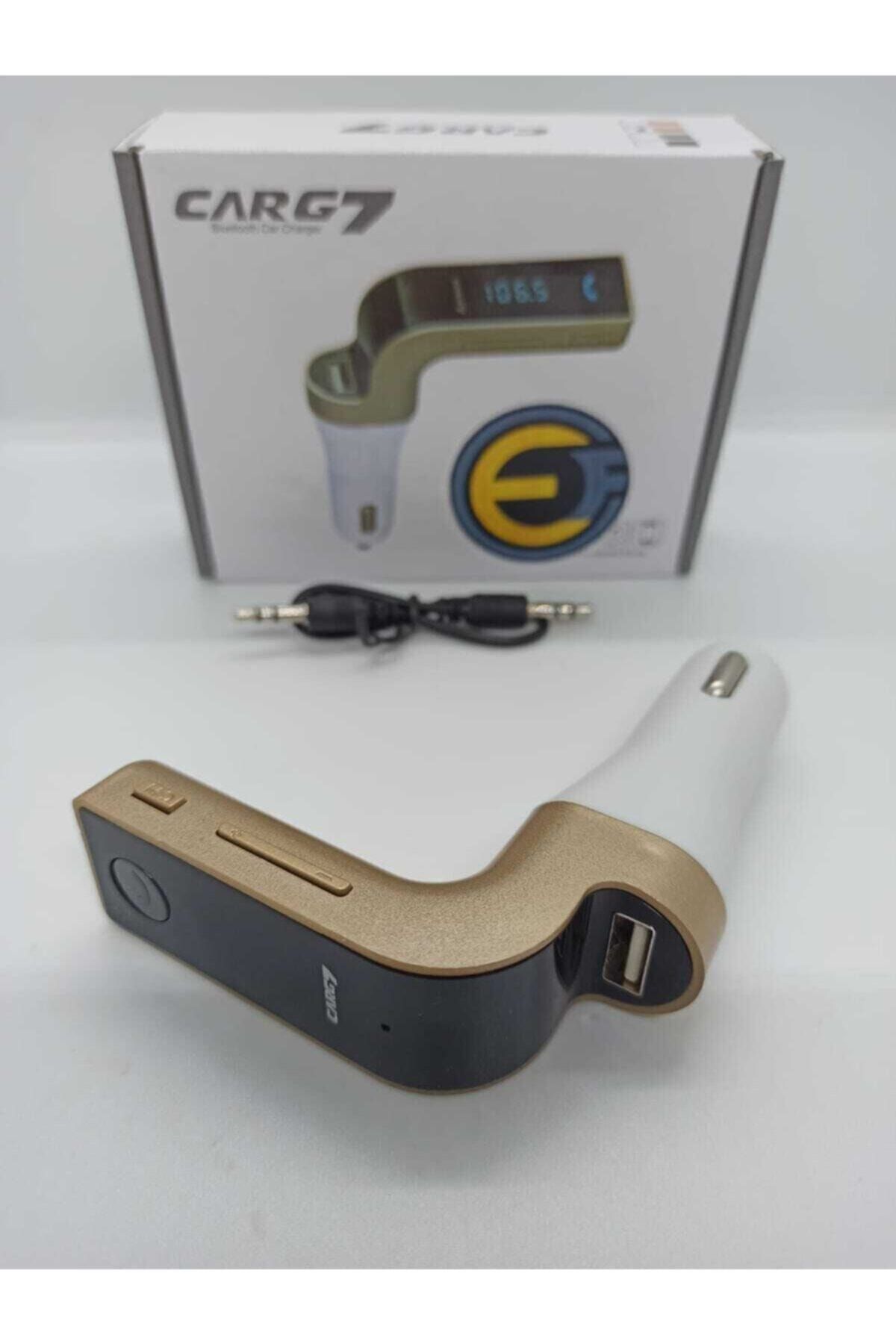EFGARAGE Carg7 Oto Çakmaklık Araç Kiti Fm Transmitter Bluetooth Kablosuz Usb Mp3 Çalar Kart Girişli Aux