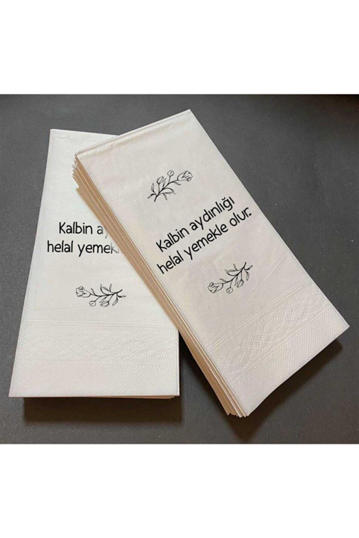 MUNİKA Baskılı Sunum Peçetesi 20'li Kalbin Aydınlığı Helal Yemekle Olur