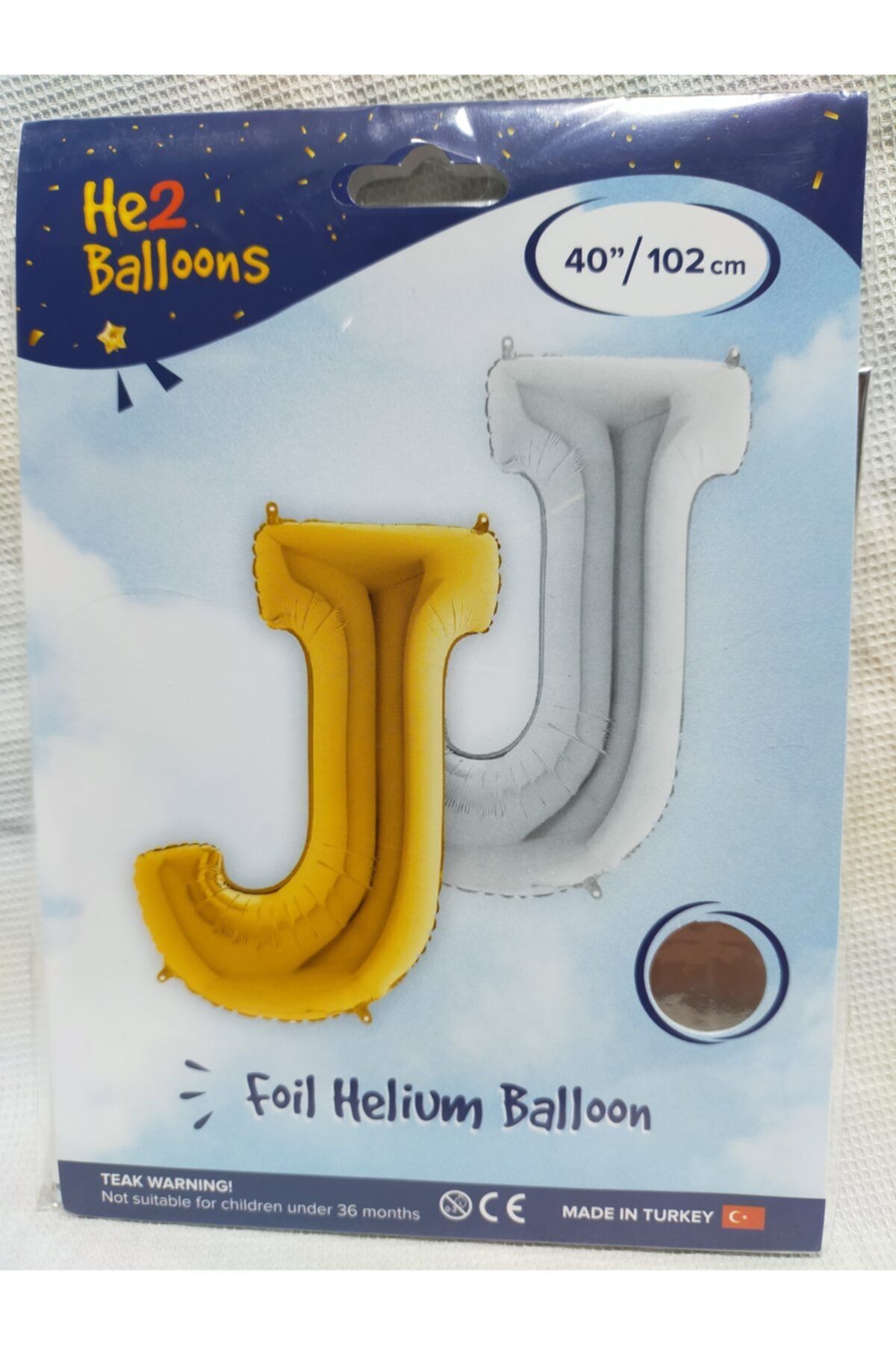 DÜĞÜN DERNEK PAZARI J Harfi Gümüş Folyo Balon 102 Cm