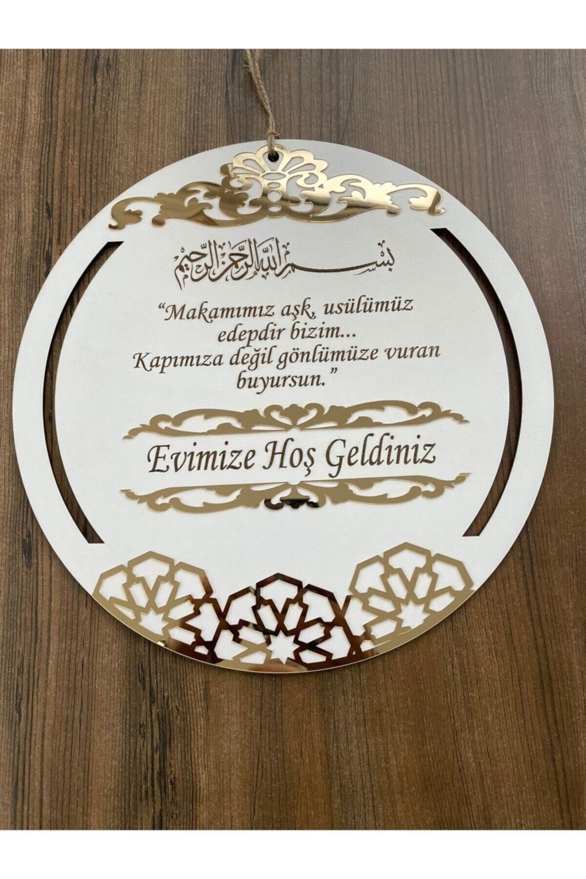 ONCA HEDİYELİK Sade Aynalı Pleksili Şık Kapı Süsü