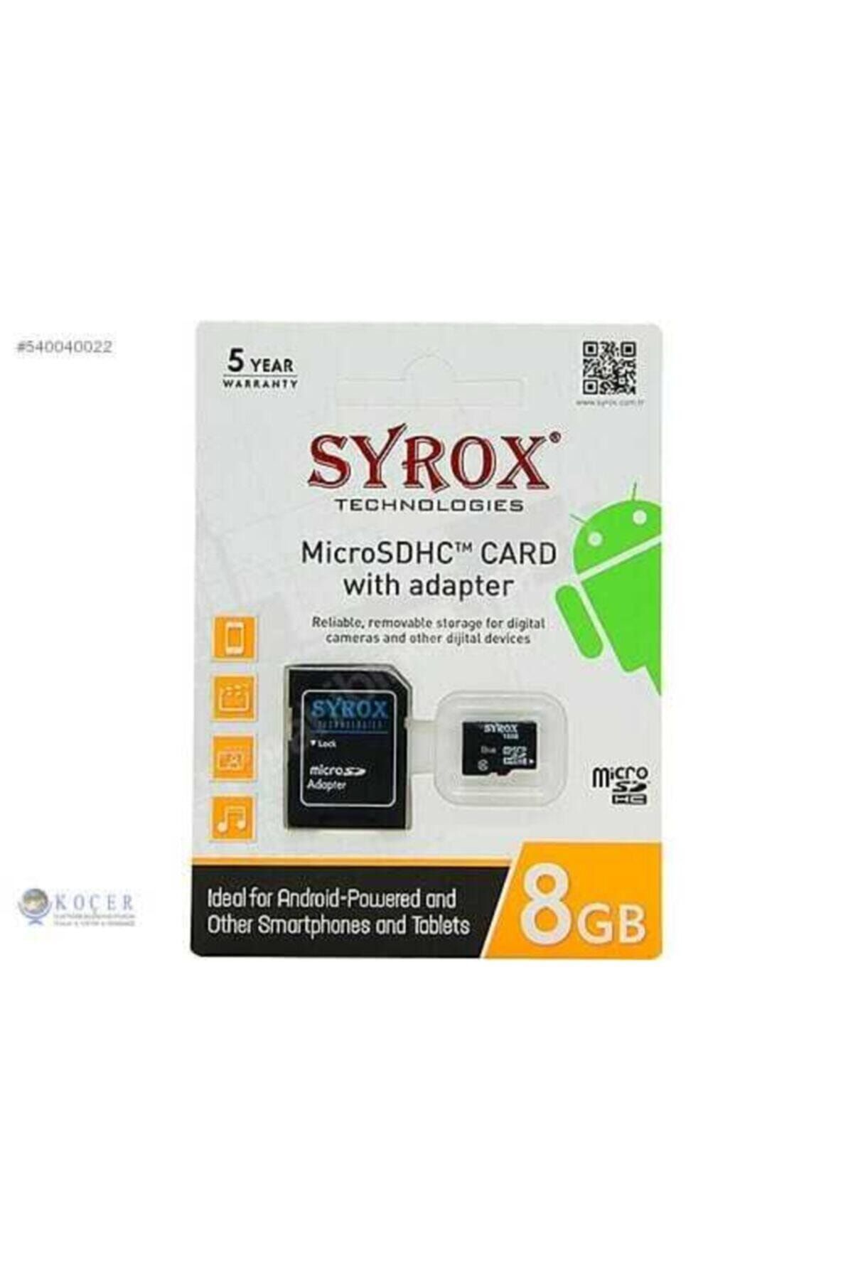 Syrox 8gb Micro Sd Hafıza Kartı Mc8