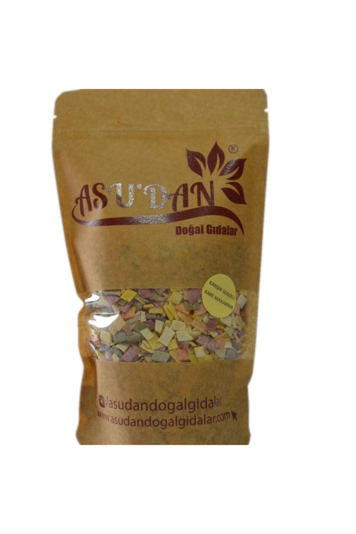 Asudan Doğal Gıdalar Karışık Sebzeli Kare Makarna (300GR)