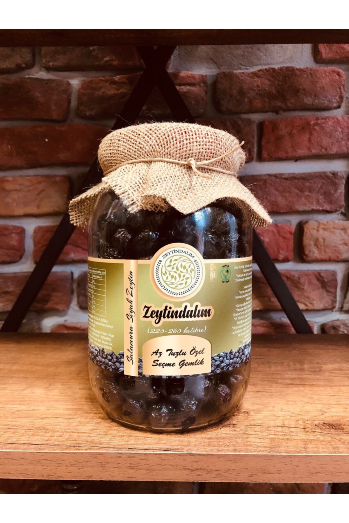 zeytindalım 1 Kg Super Gemlik Salamura Siyah Zeytin(231-260)