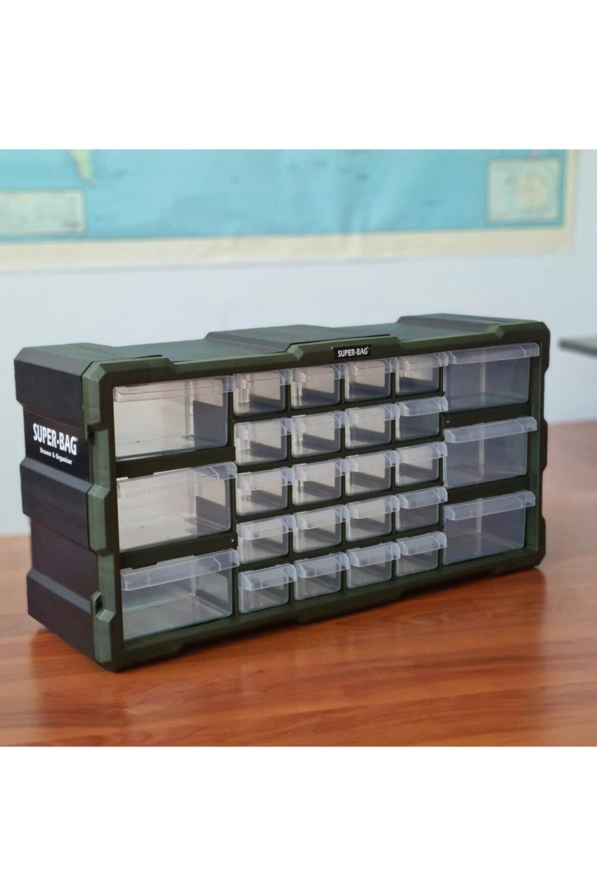 Süper Bag Mono Blok Çekmece Seti 26'li Hobby Organizer Seti Monoblok Çekmece Vida Dübel Kutusu Takı Kutusu