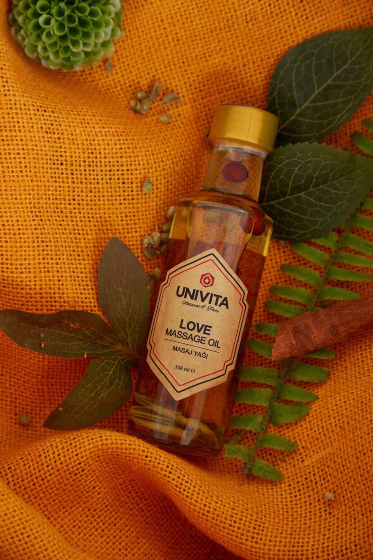 Univita Love Afrodizyak Aromaterapi Masaj Yağı Cilt Besleyici Nemlendirici Bitkisel Vücut Body Oil 100 ml