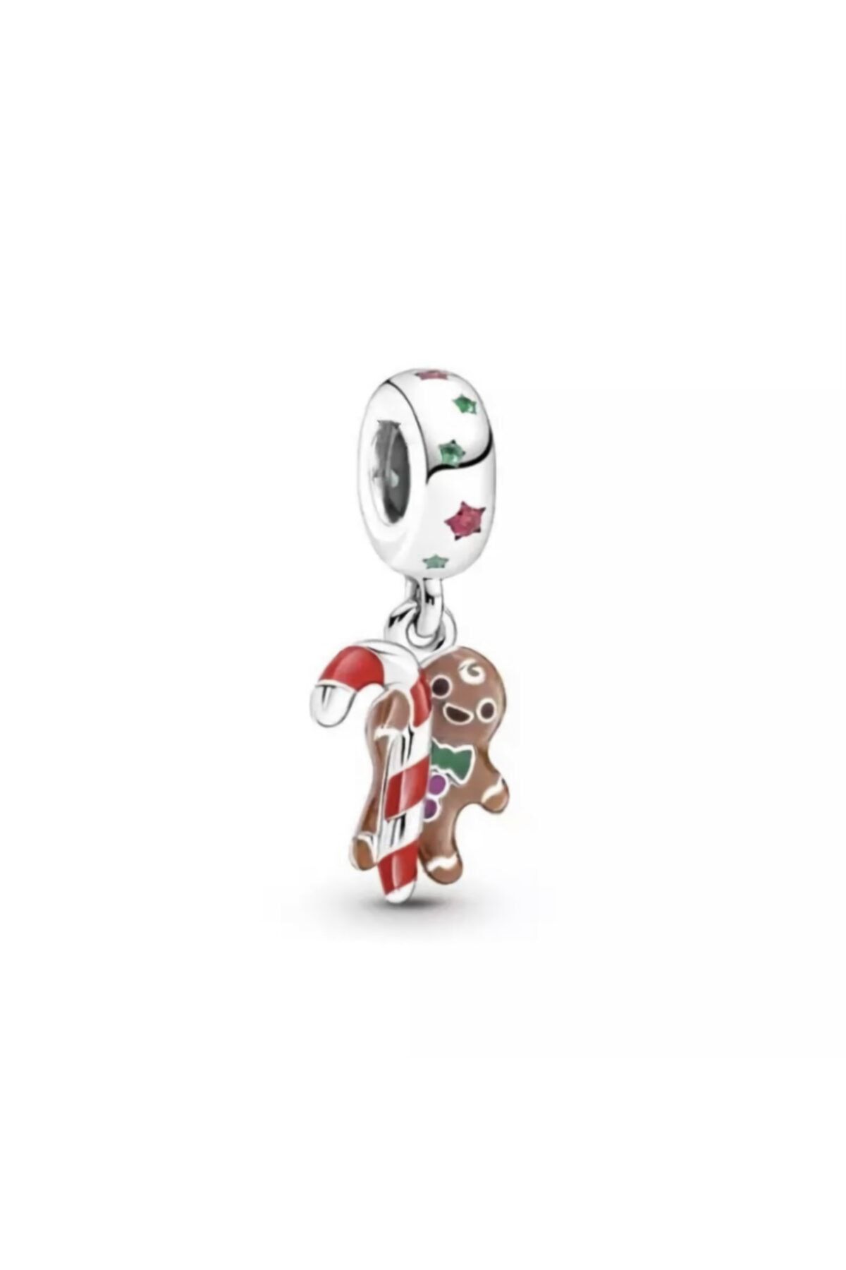 Jenuzo 925 Ayar Gümüş Kurabiye Canavarı & Baston Şeker Charm