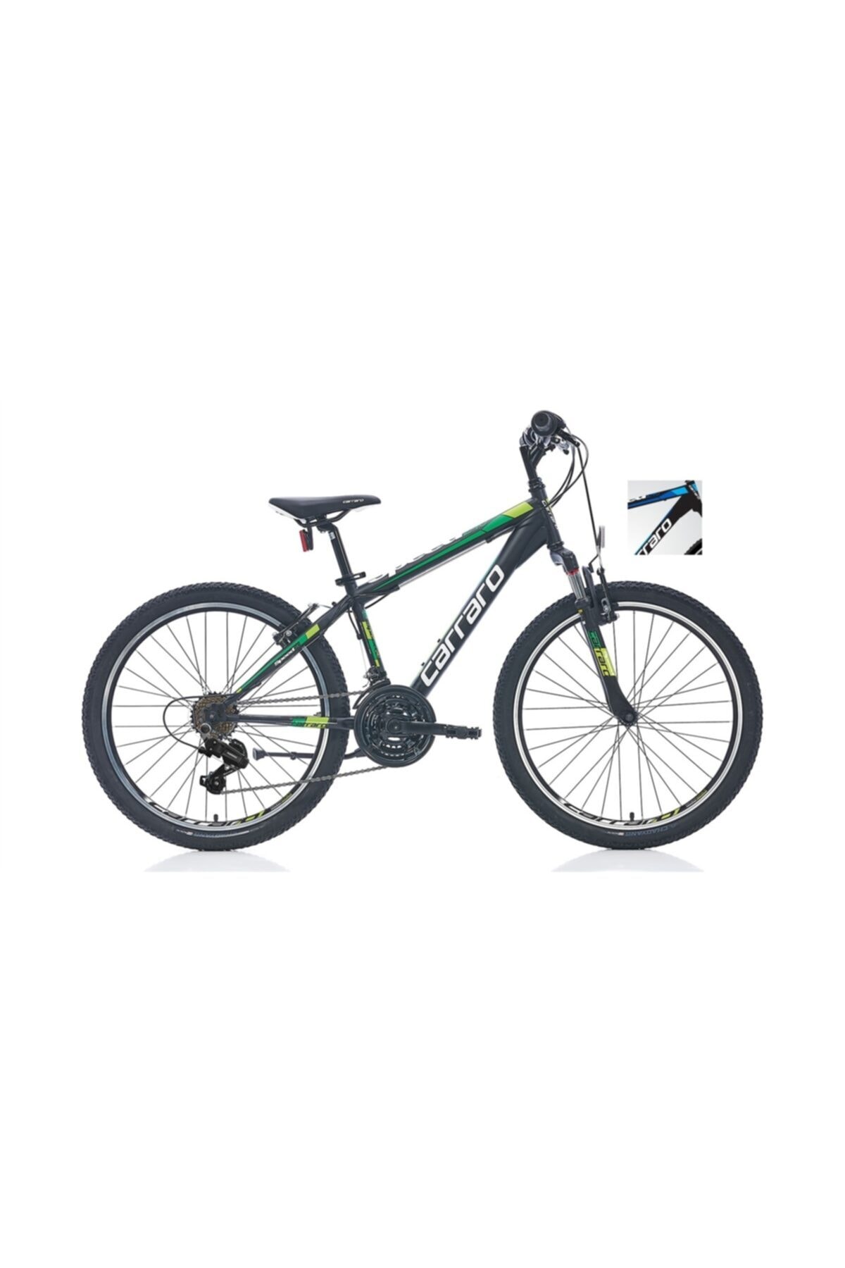 Carraro Speed 240 Erkek Dağ Bisikleti 360h V 24 Jant 21 Vites Mat Siyah-mavi-koyu Mavi