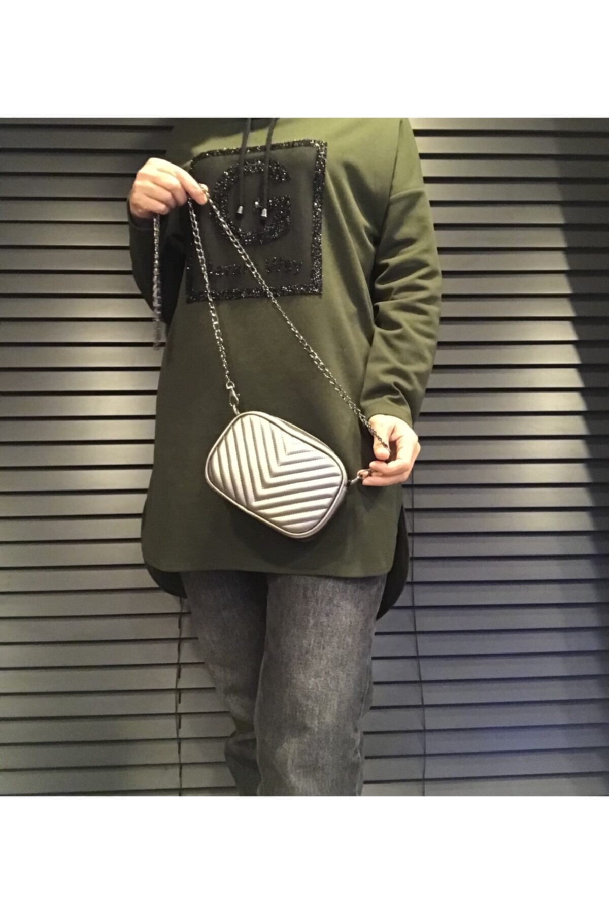 WOMEN Kadın Gri  Bel Ve Omuz Çantası