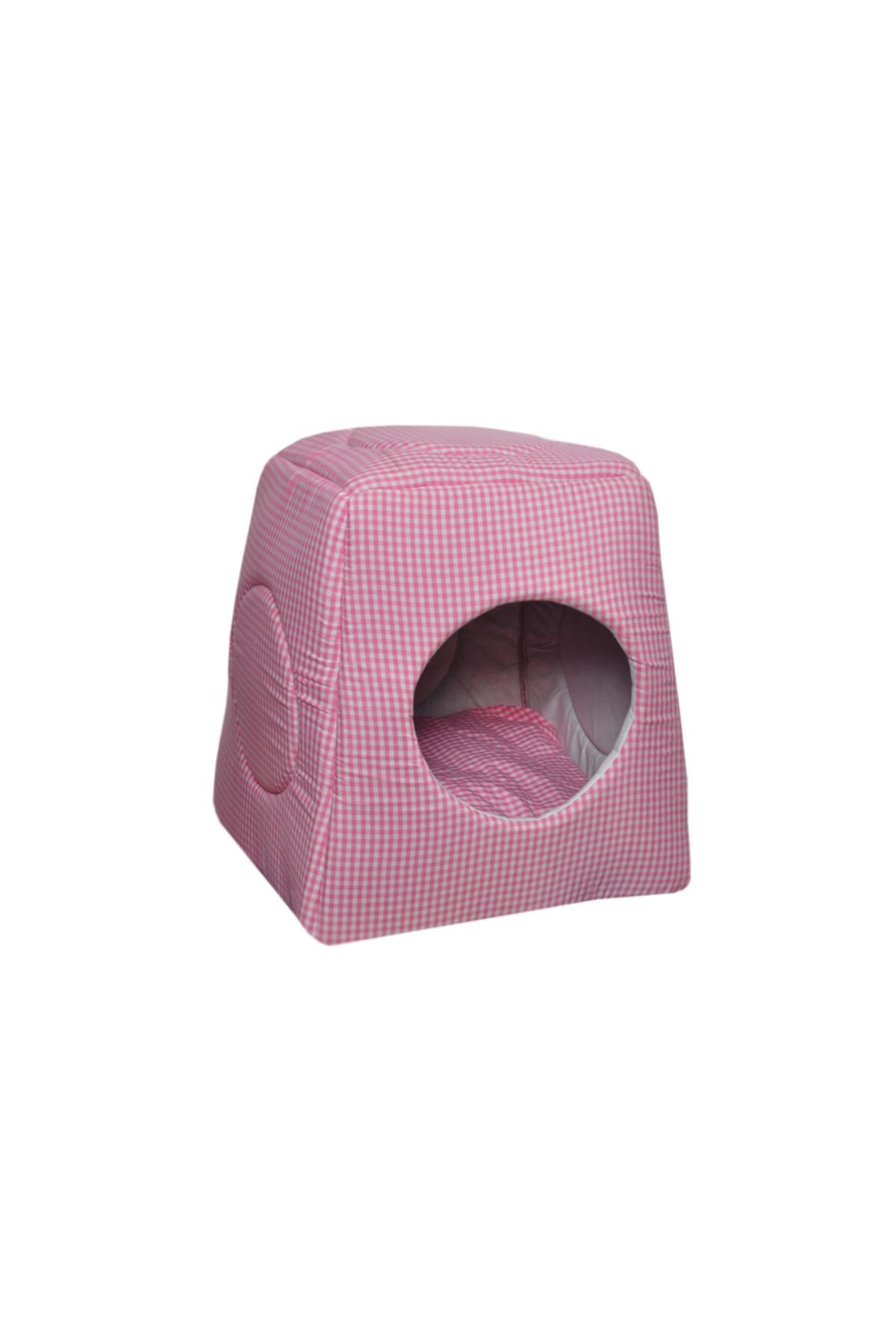 Beyzatex Pembe Çizgili Üç Fonksiyonlu Kedi Köpek Yatağı