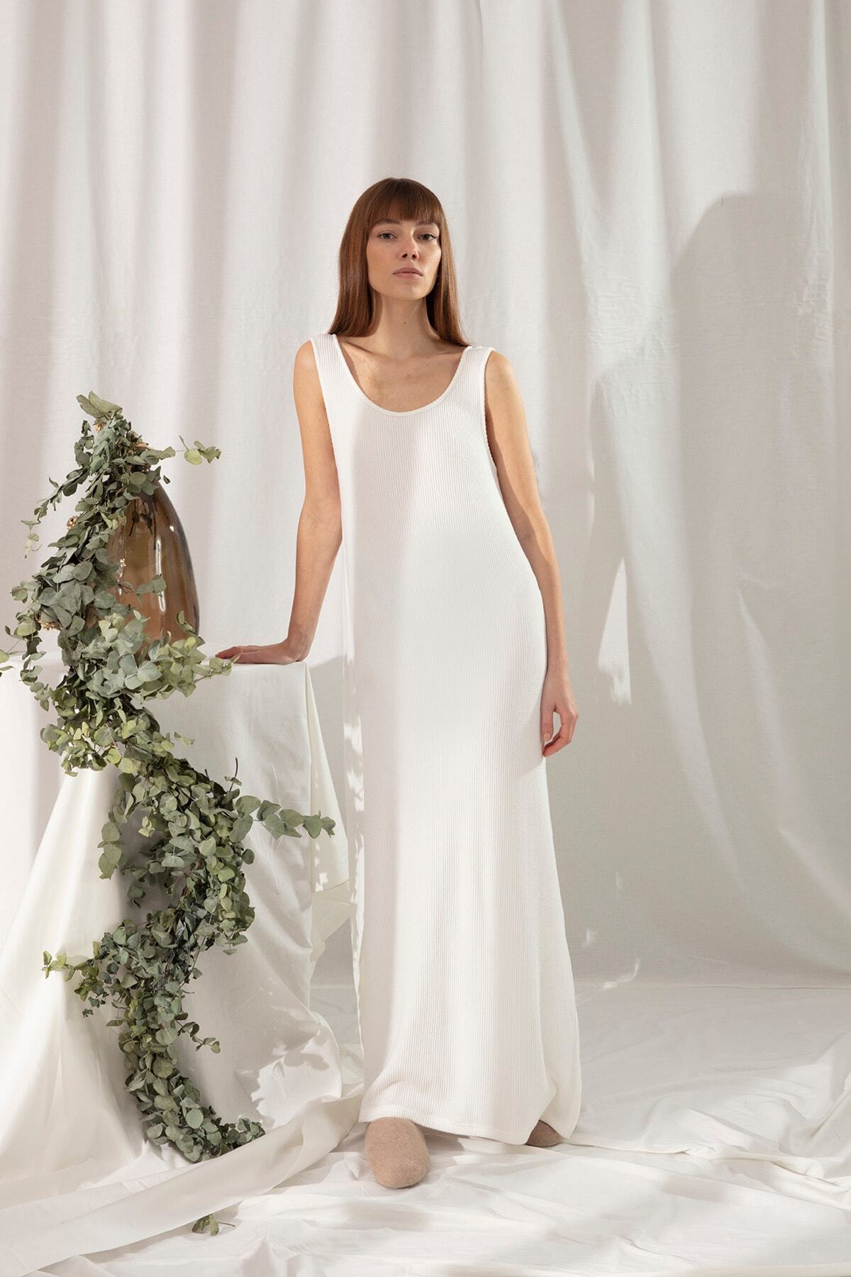 Penelope Bedroom Day Light Loungwear Elbise Ekru S